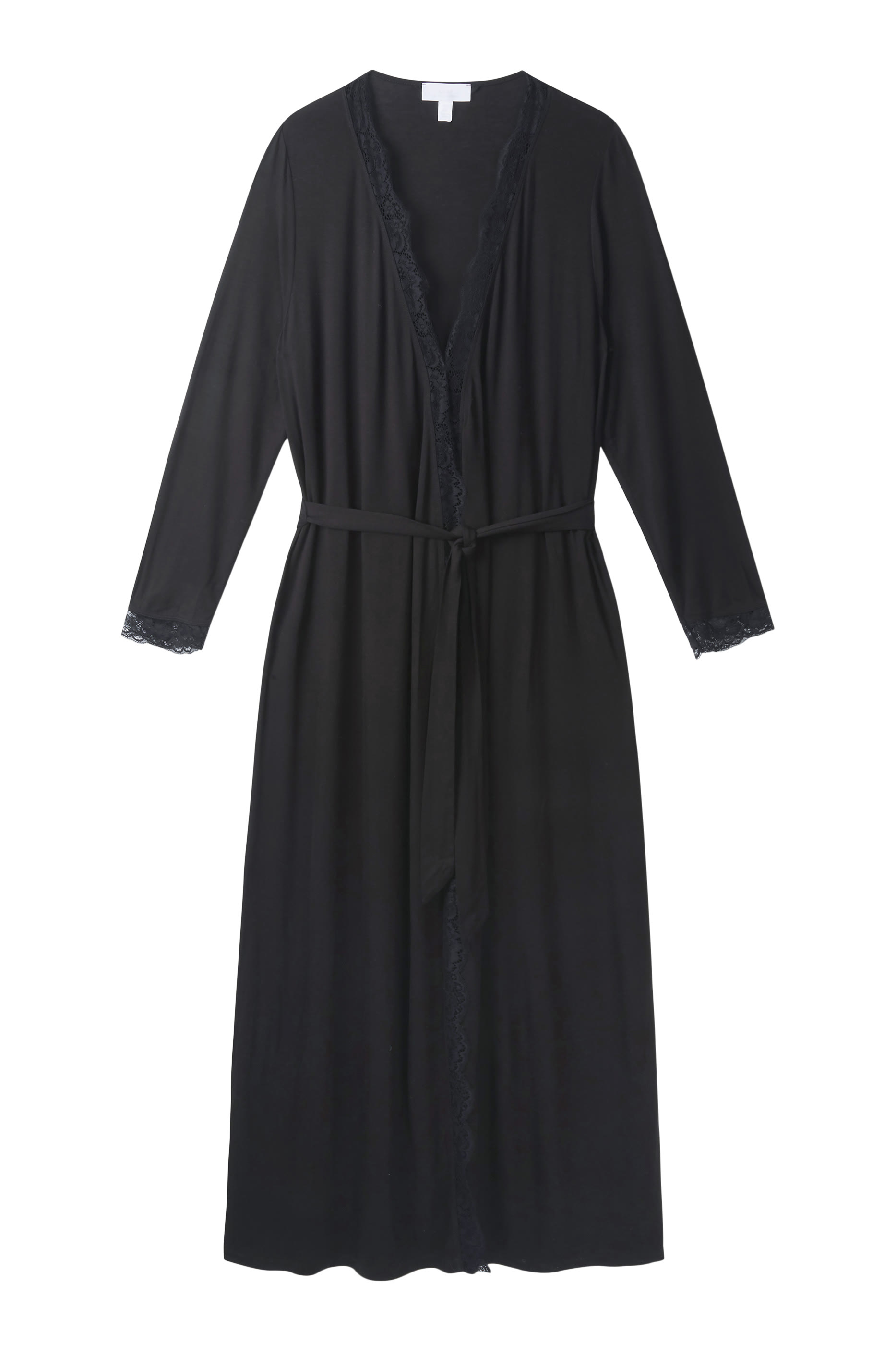Jersey Lace Trim Maxi Robe