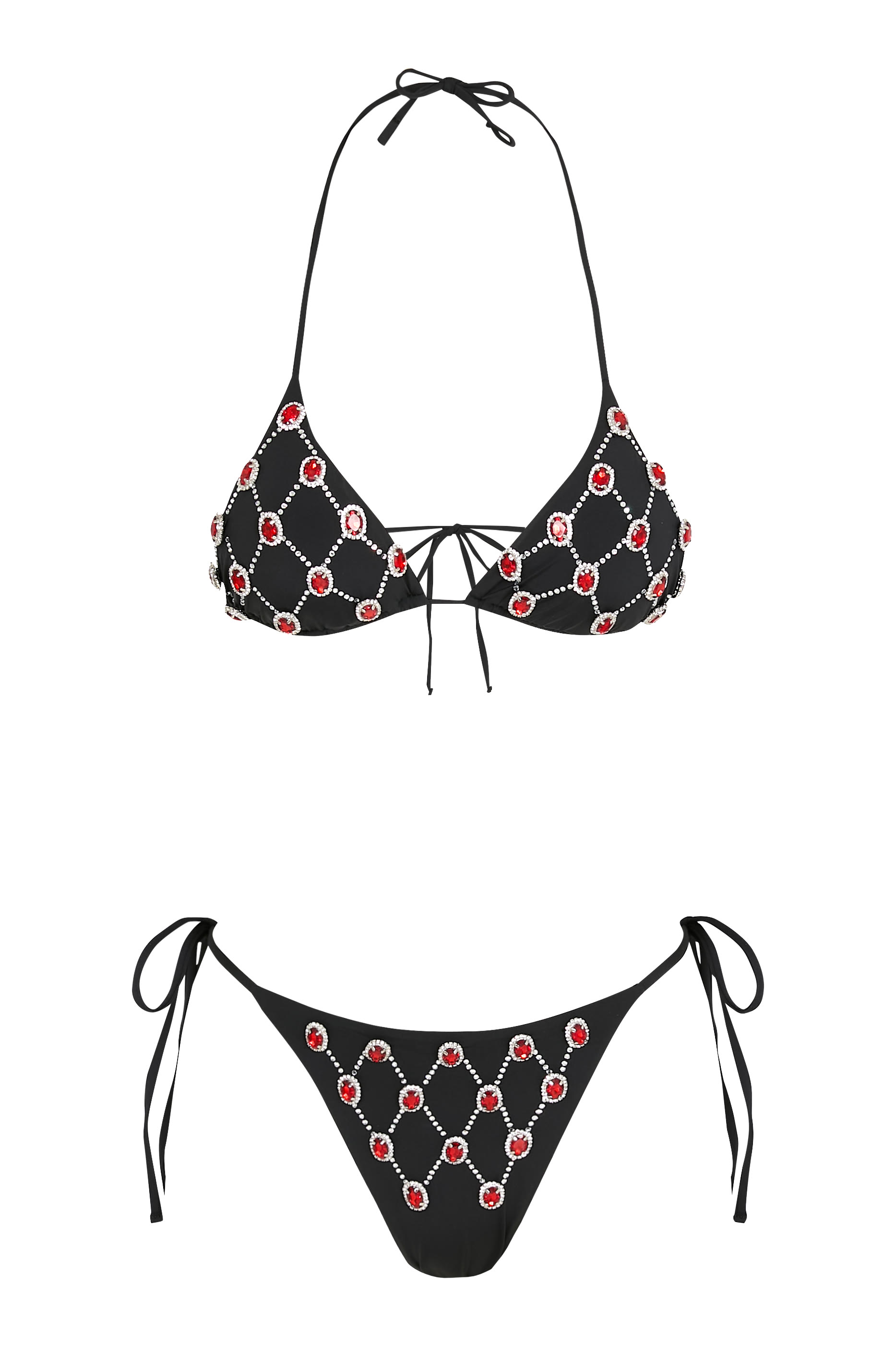  Gem Embellished Bikini Set