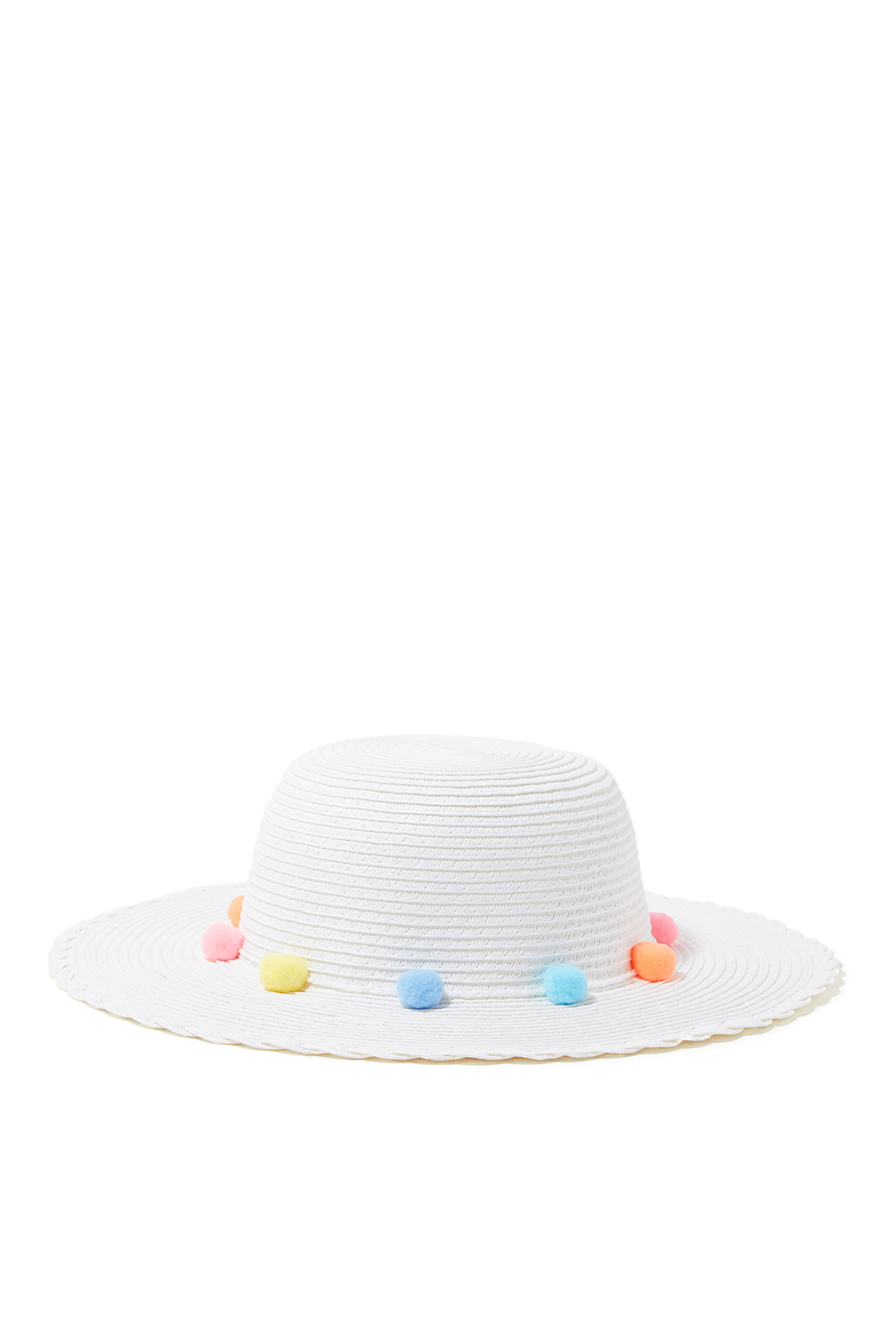 Kids Pompom Detail Sun Hat