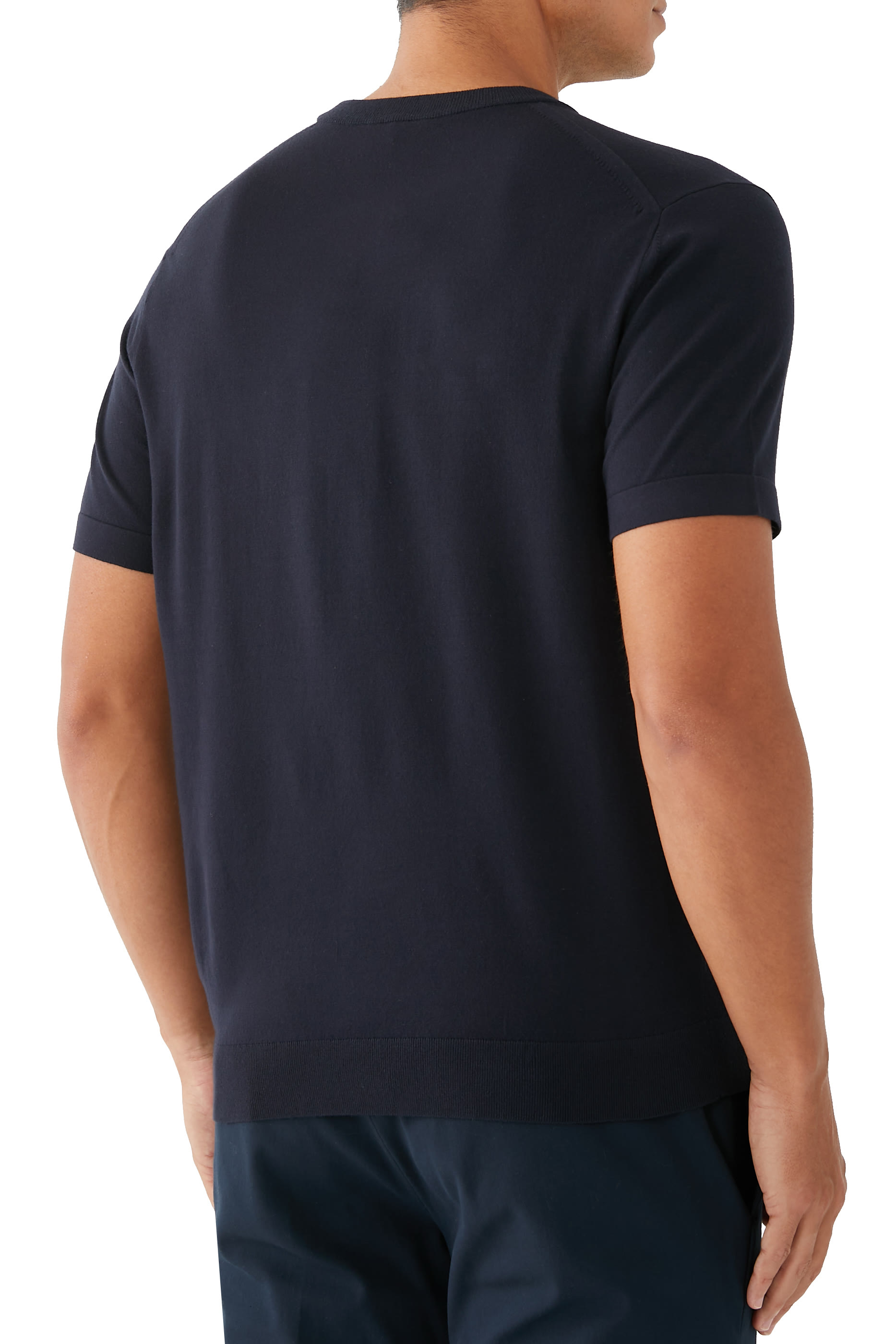 Sarior Short-Sleeve Sweater in Light Bilen