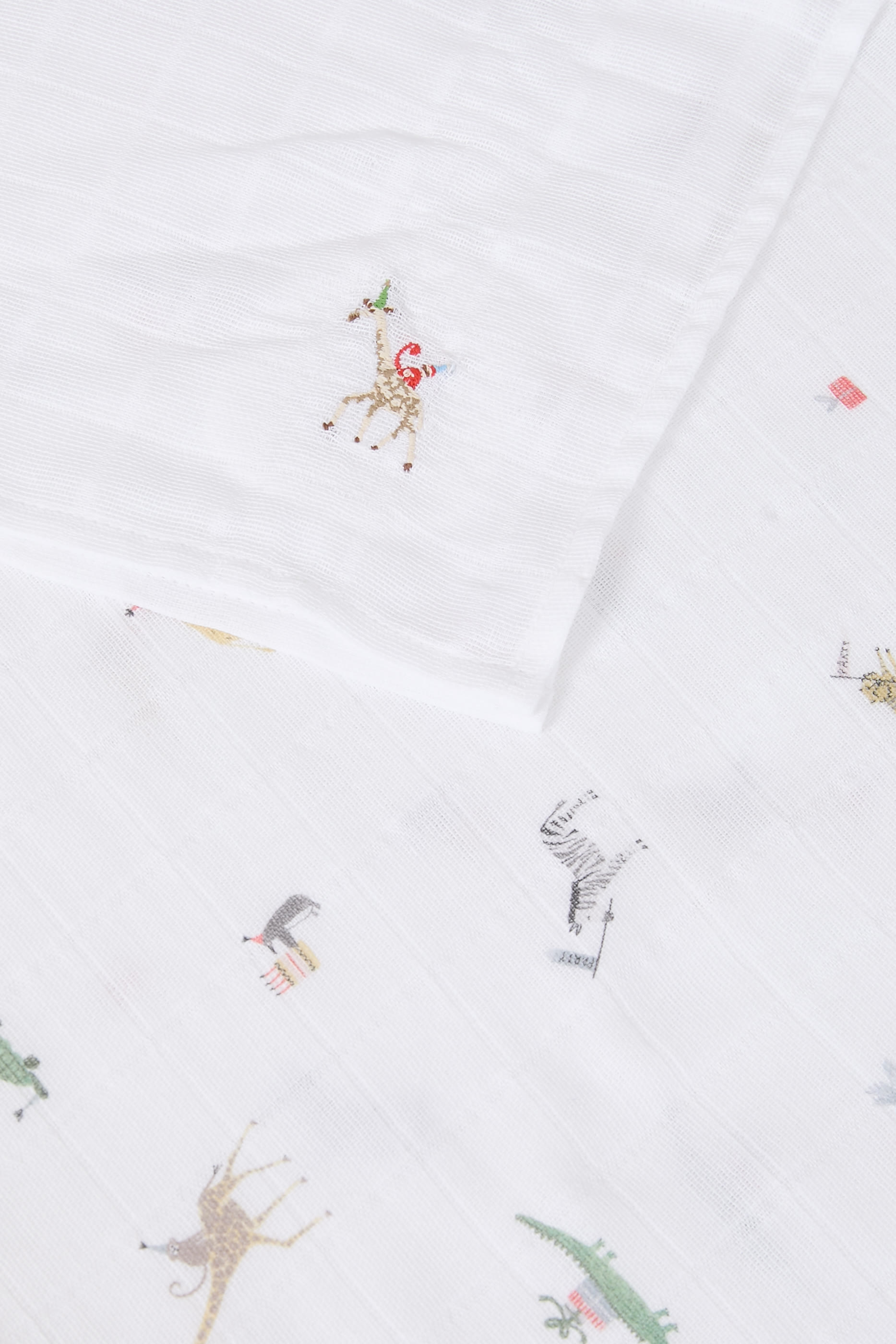 Kids Organic Cotton Party Animal Muslin, Set of 2