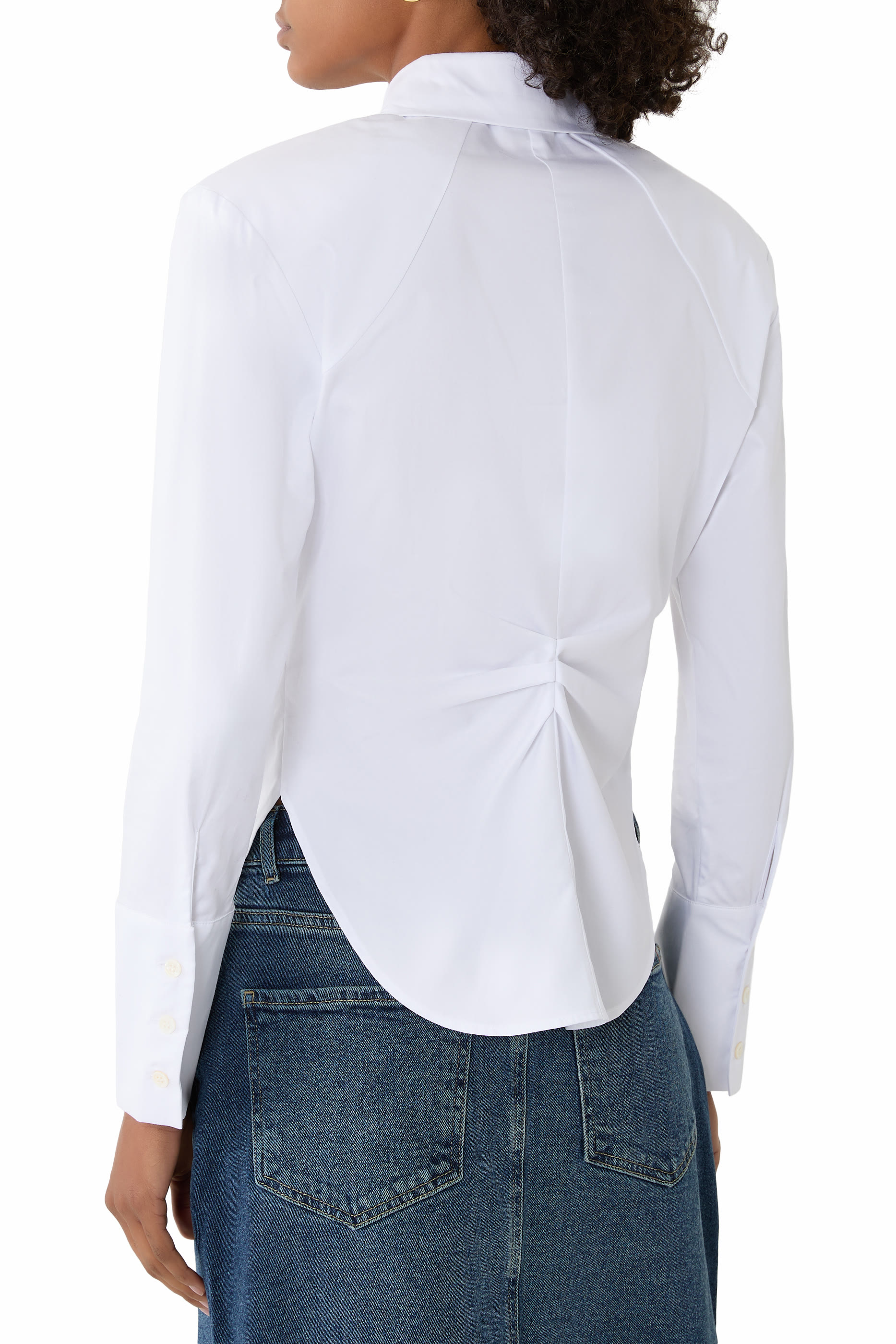 Back-Drape Boxy Shirt