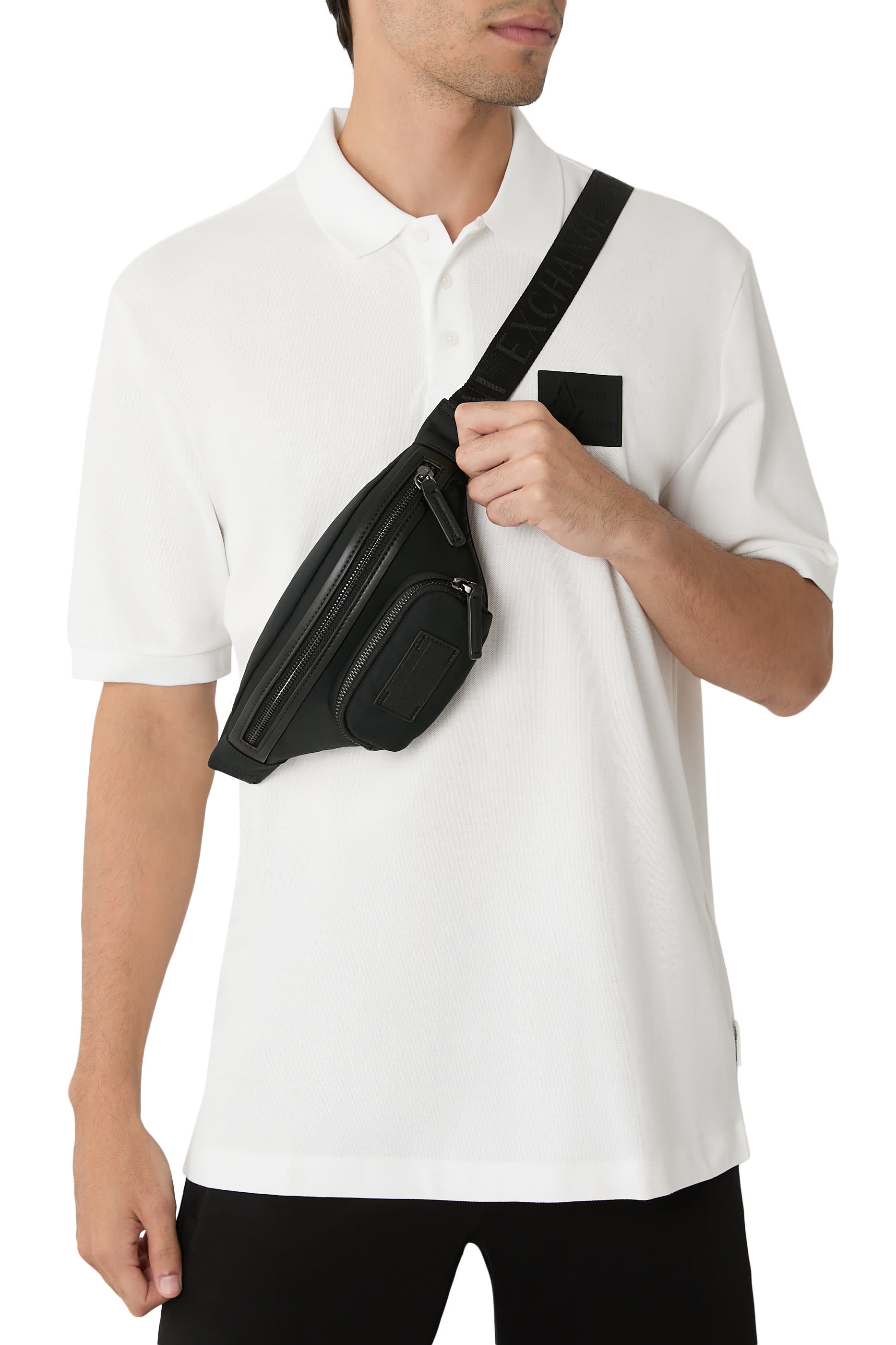 Metal Logo Patch Belt Bag