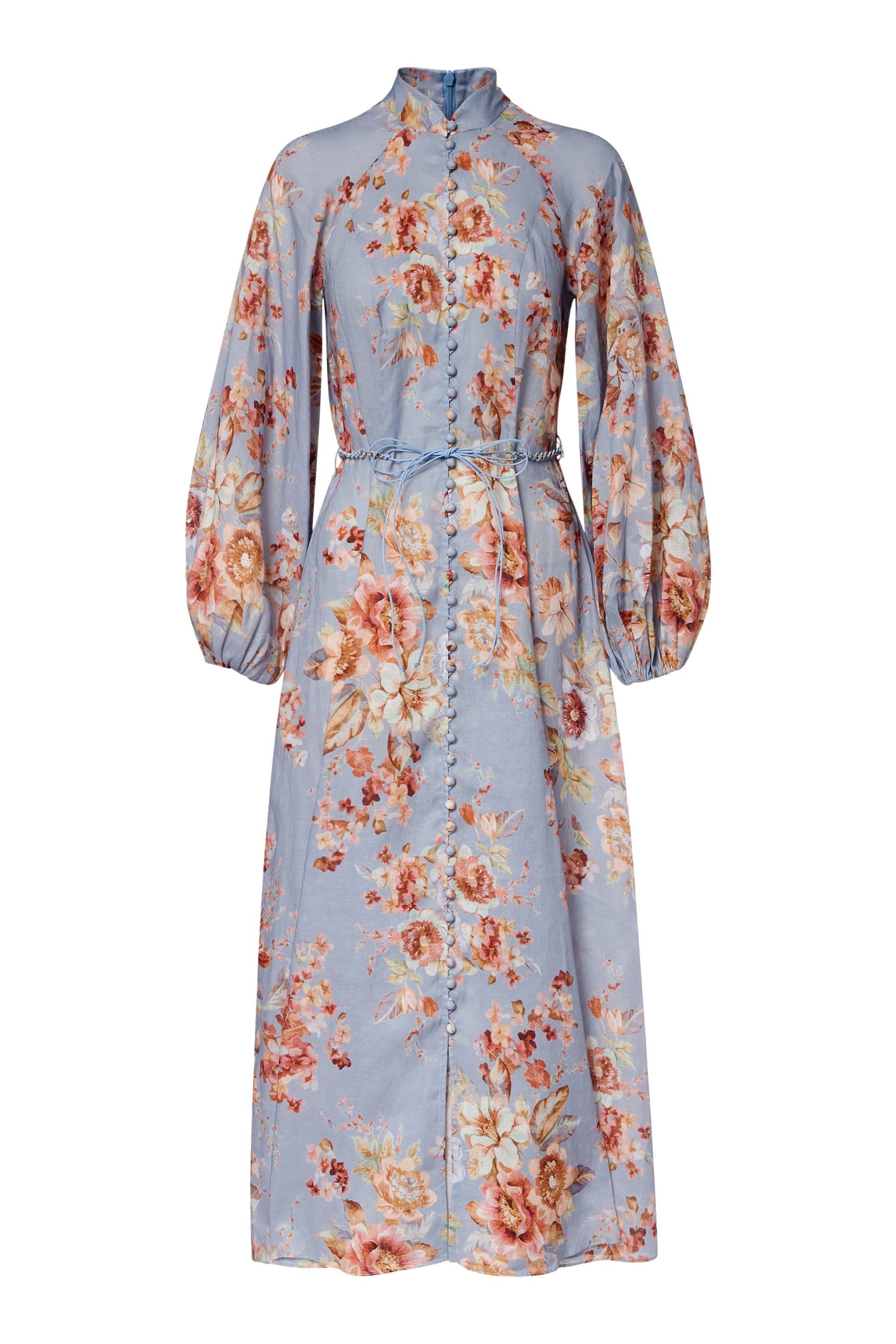 Awaken Floral Linen Midi Dress