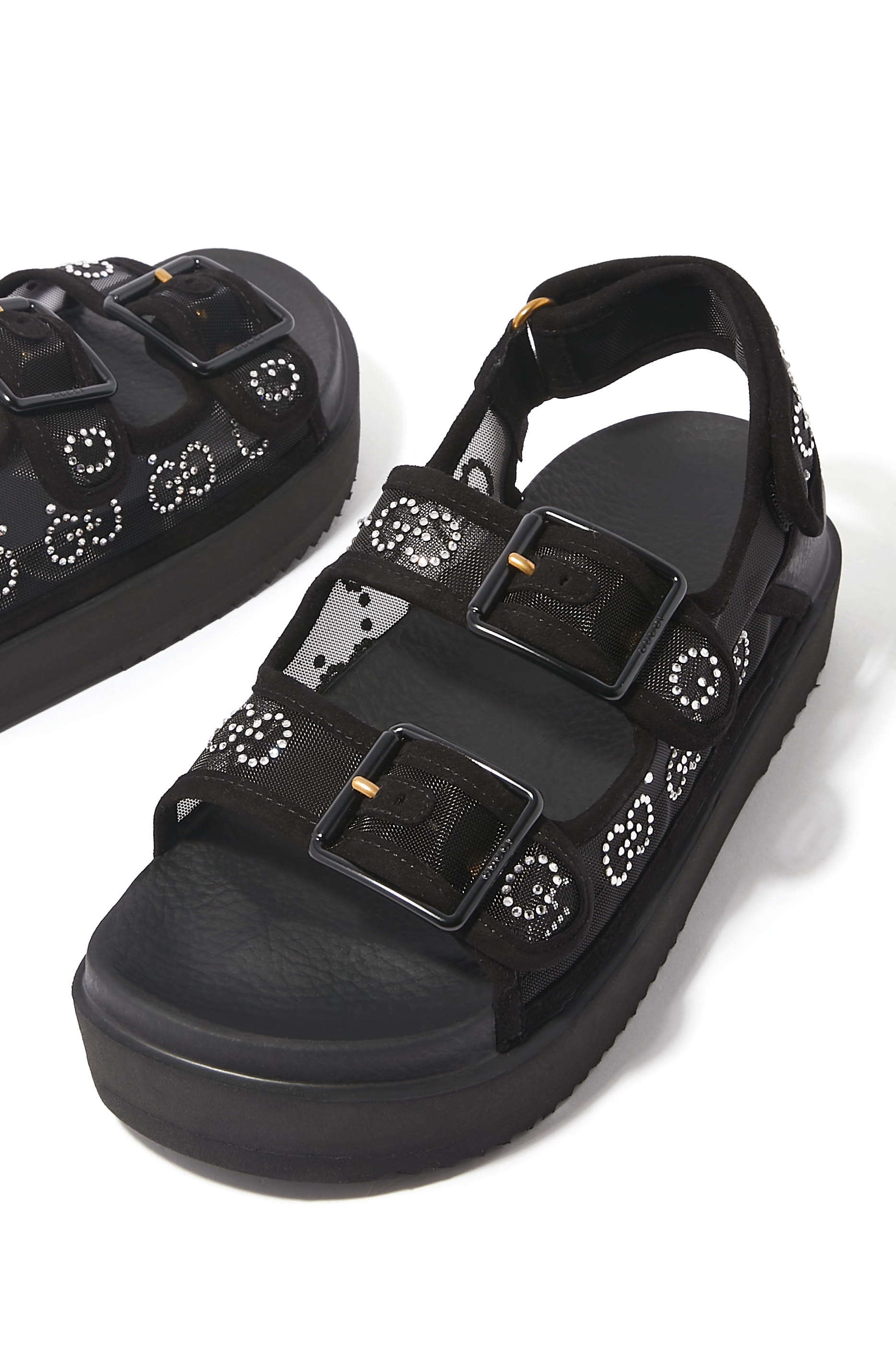 GG Crystal Mesh Sandals