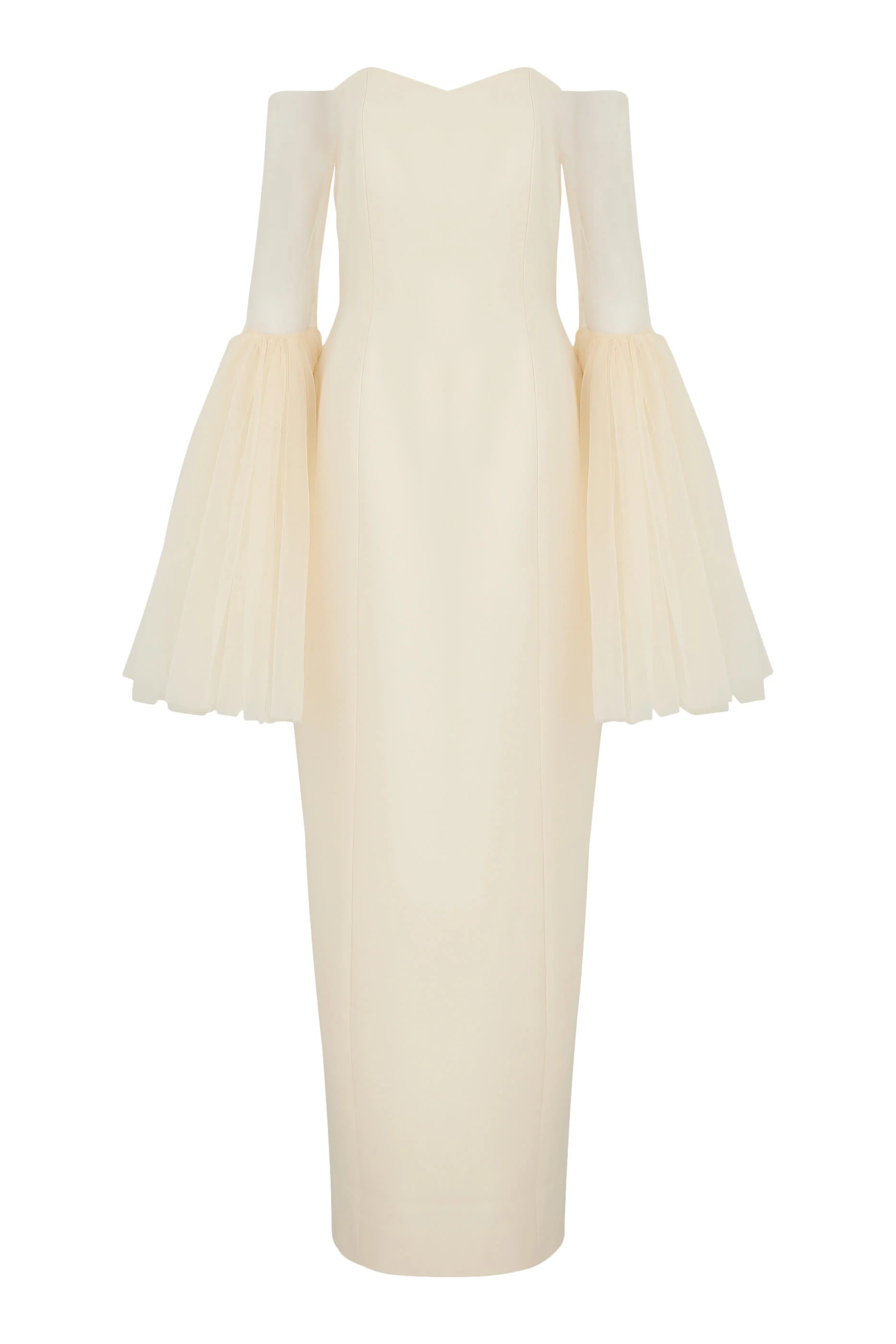 Off-Shoulder Illusion Sleeve Gown