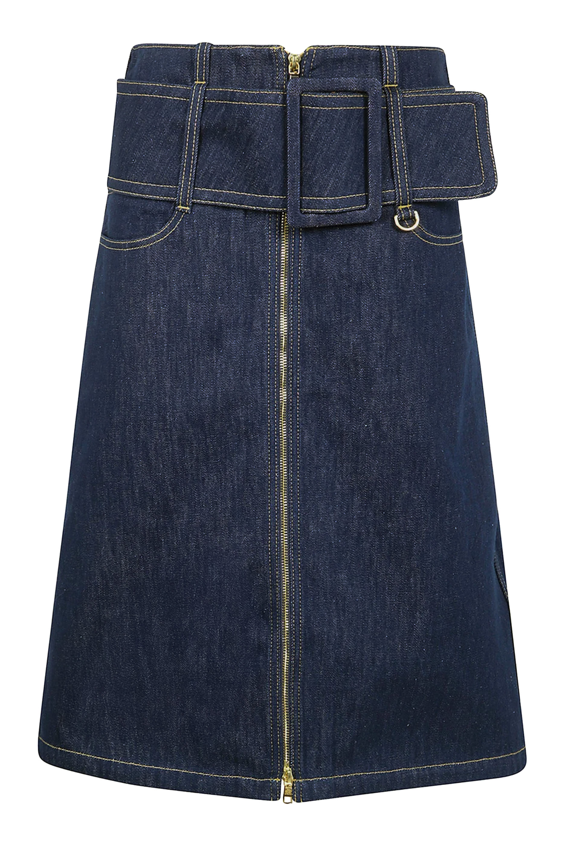  Slit Midi Skirt in Organic Cotton Denim 