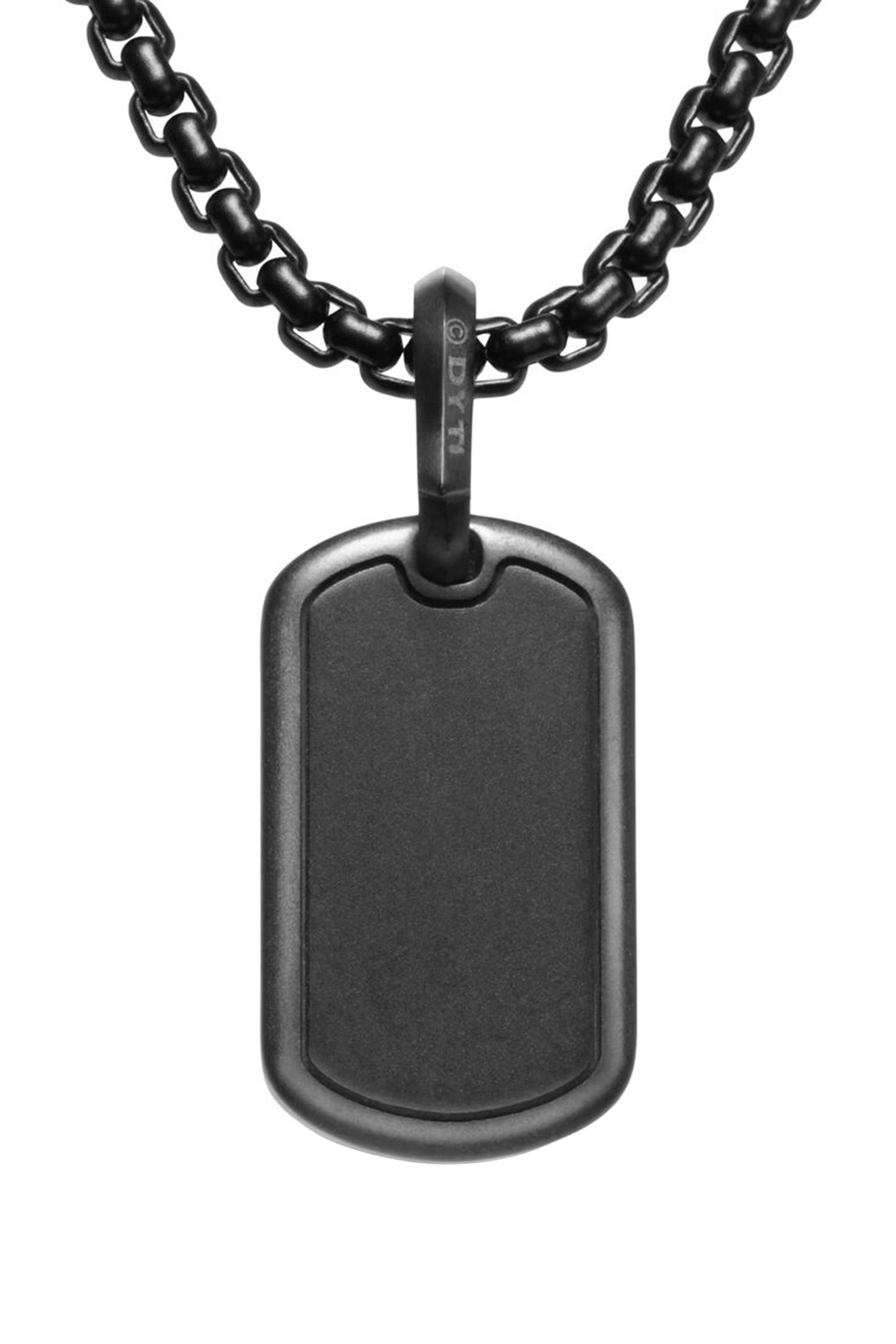 Sculpted Tag Pendant, Titanium