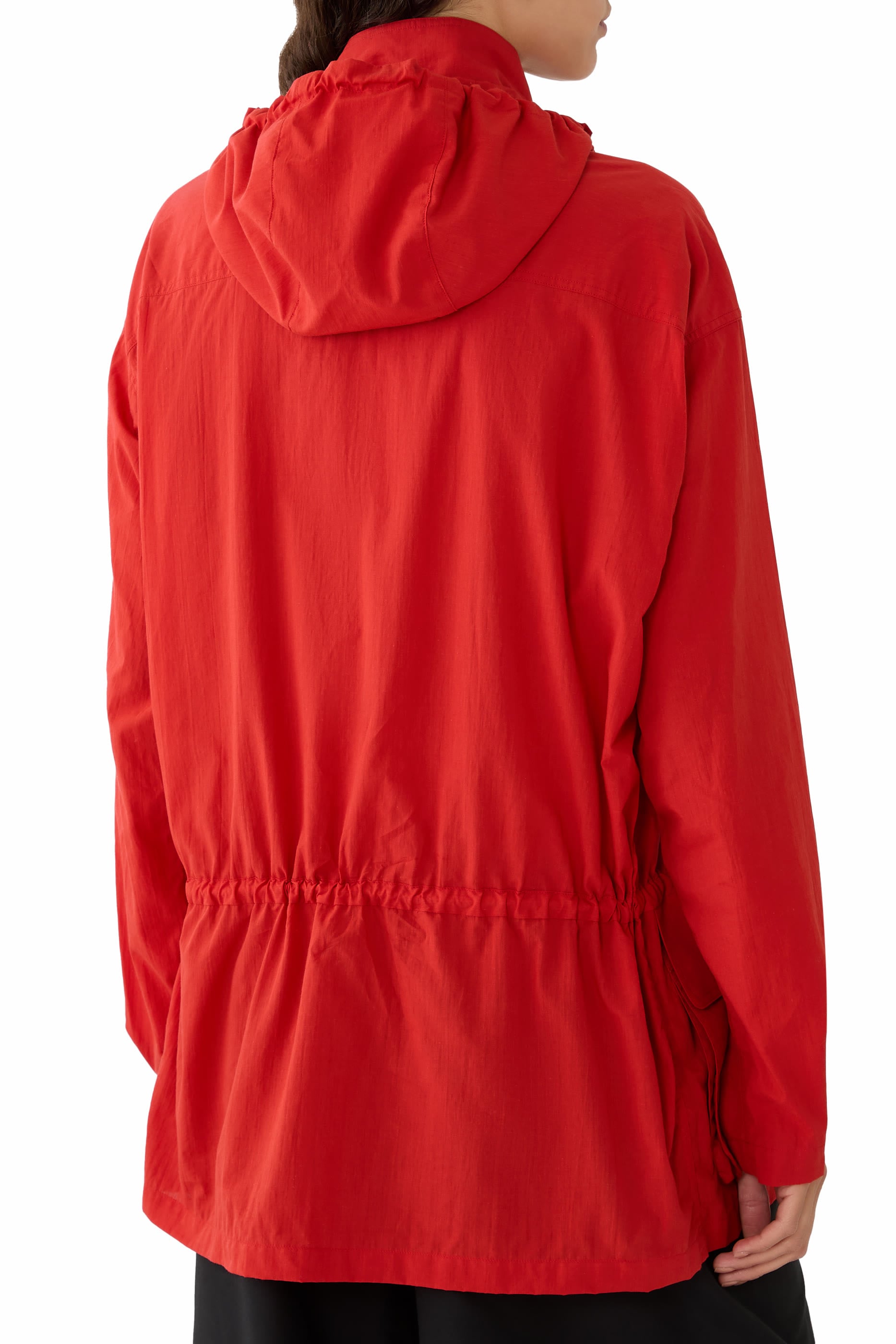 Super Fine Cotton Lawn Hooded Blouson 