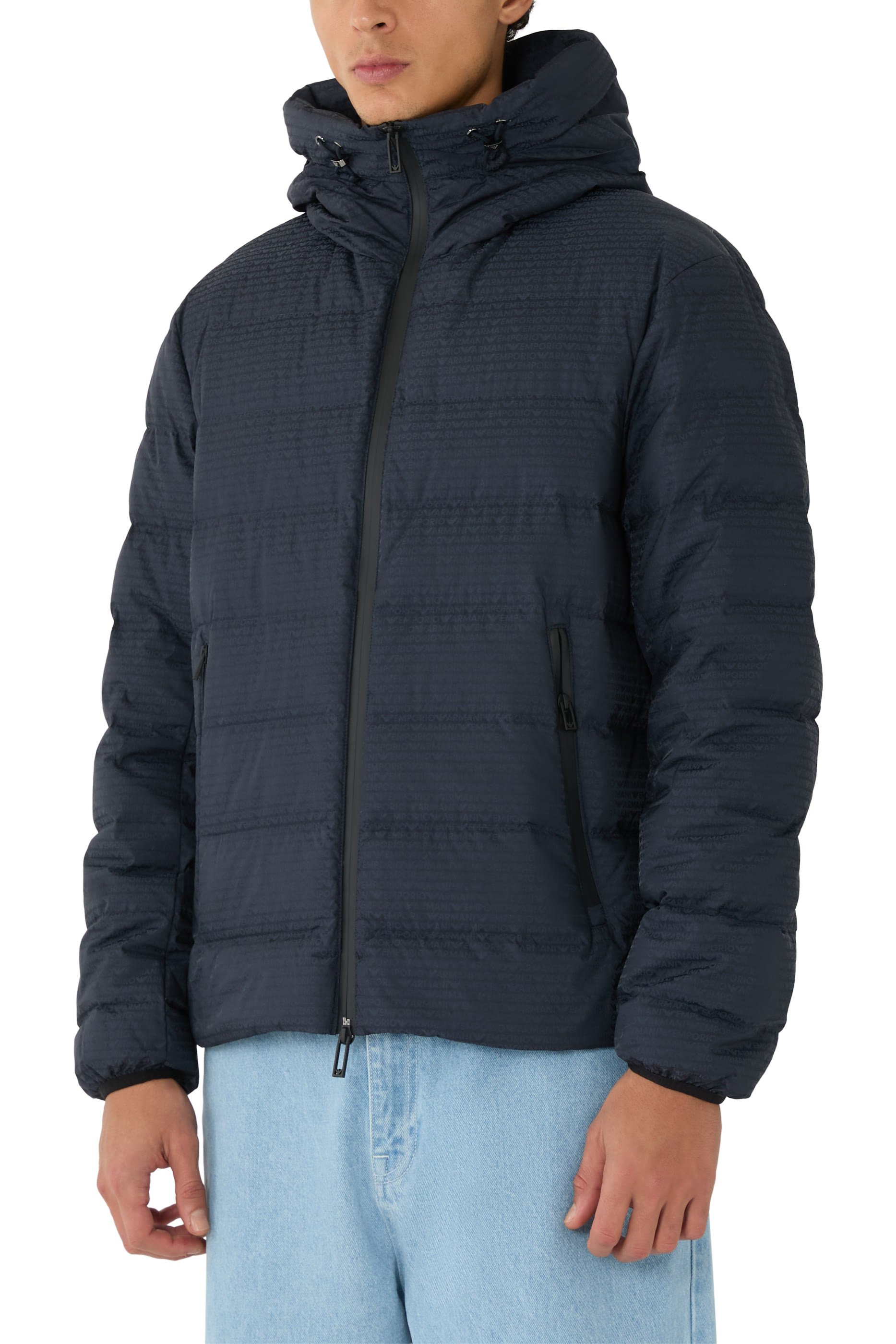 Hooded Quilted Nylon Down Jacket