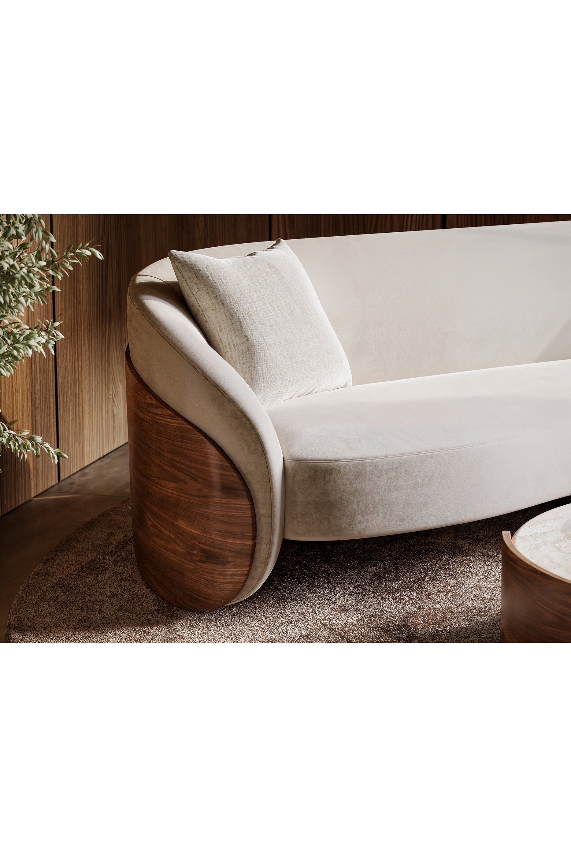 Fleur Wood Back Sofa