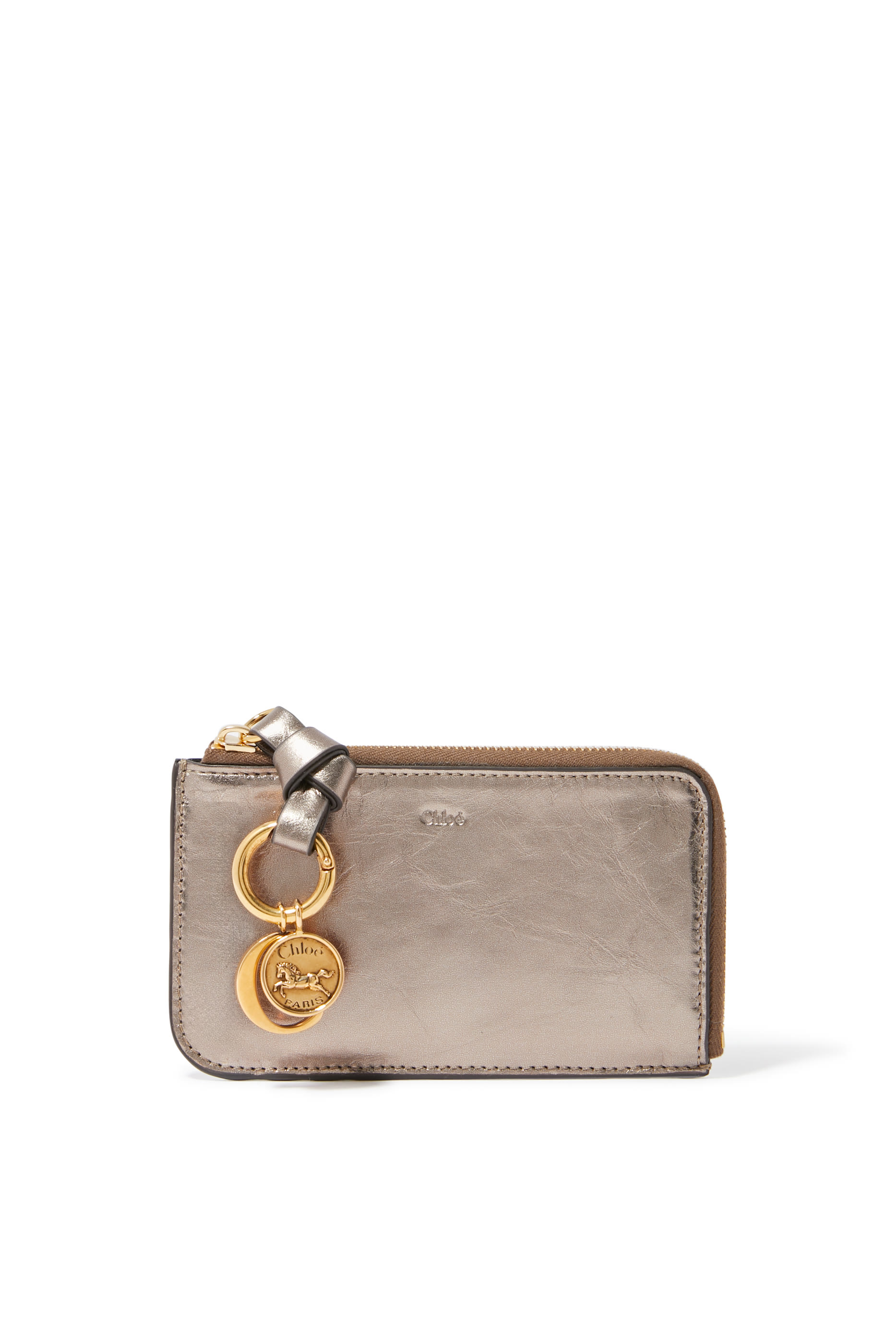 Alphabet Metallic Leather Purse