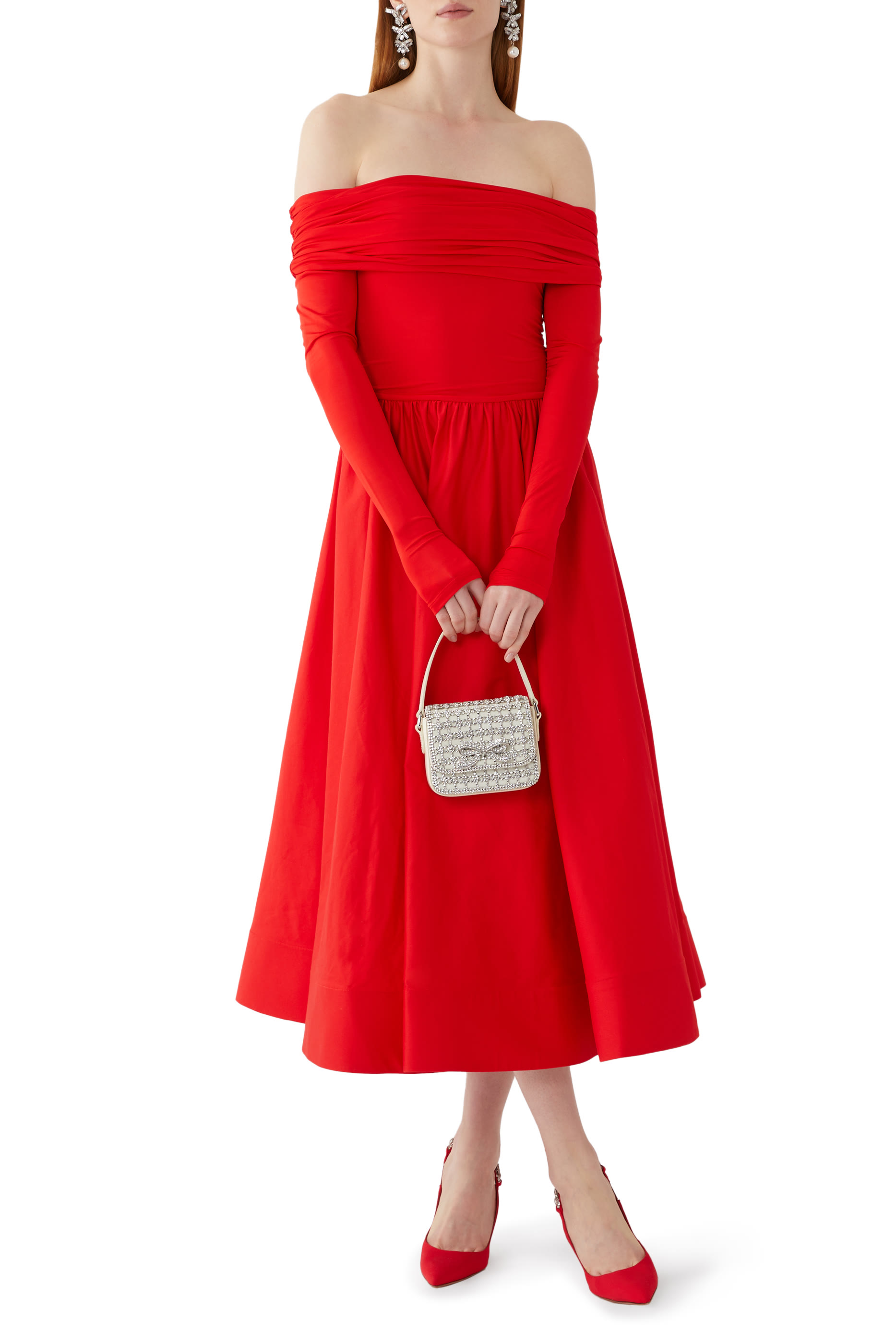 Chara Off-Shoulder Midi Dress