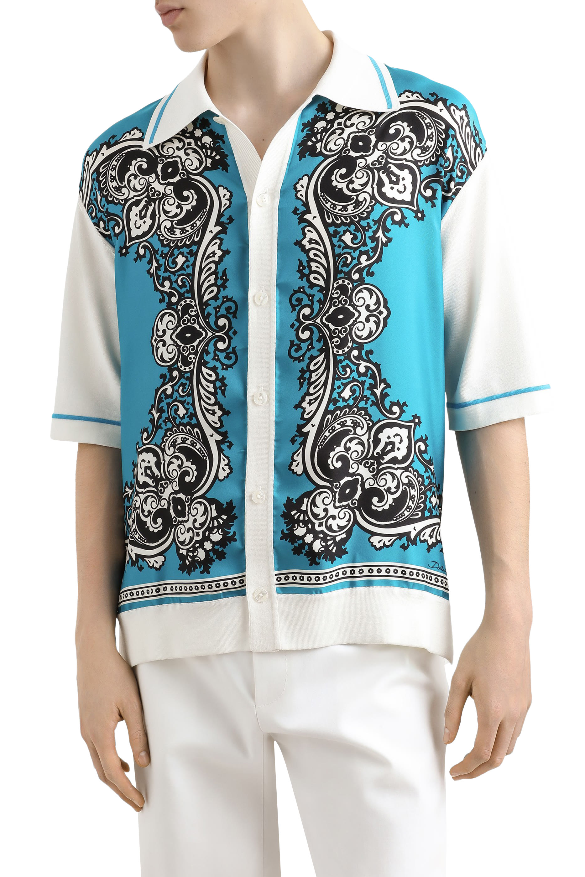 Bandanna Print Silk & Cotton Shirt