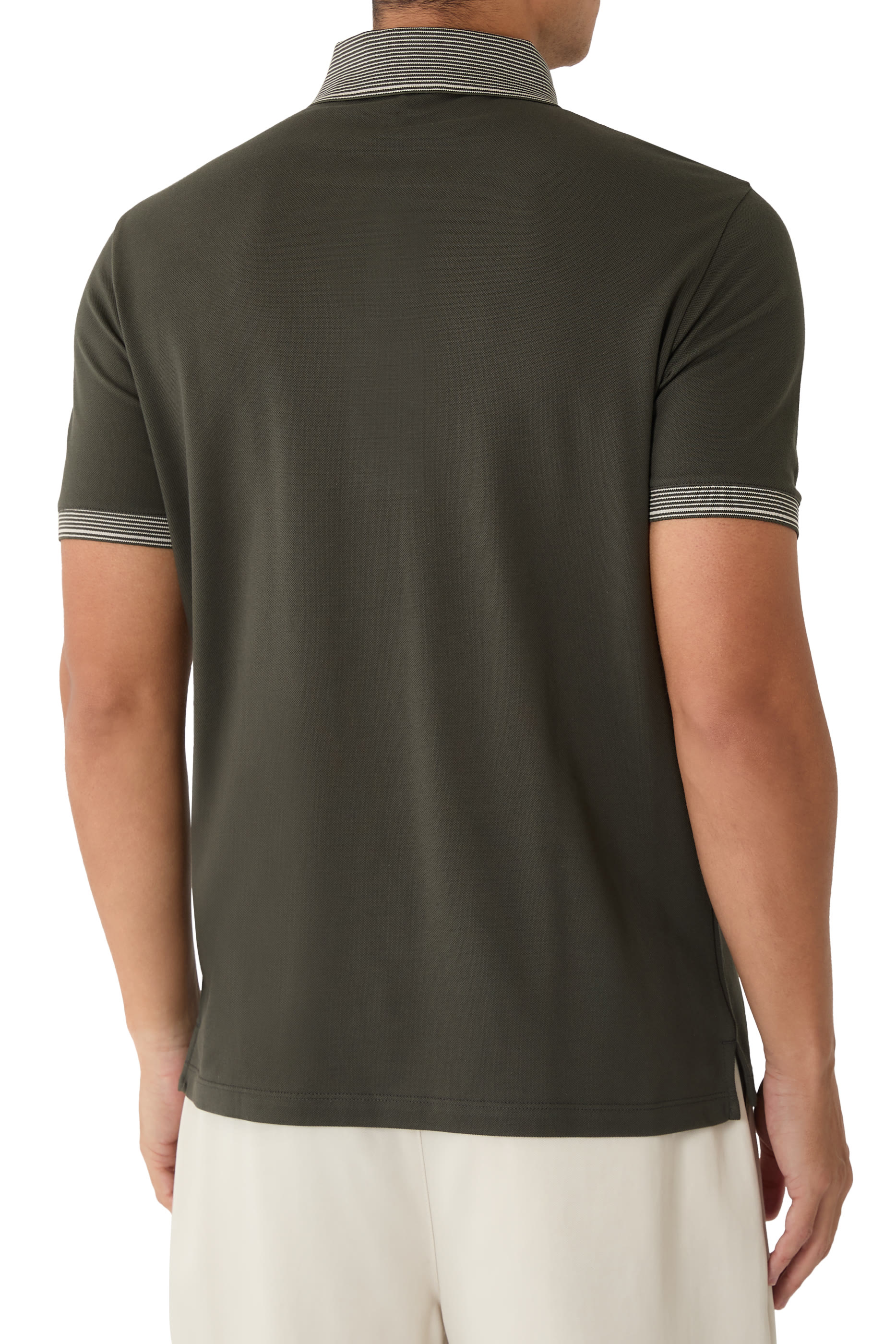 EA Logo Embroidered Piqué Polo Shirt