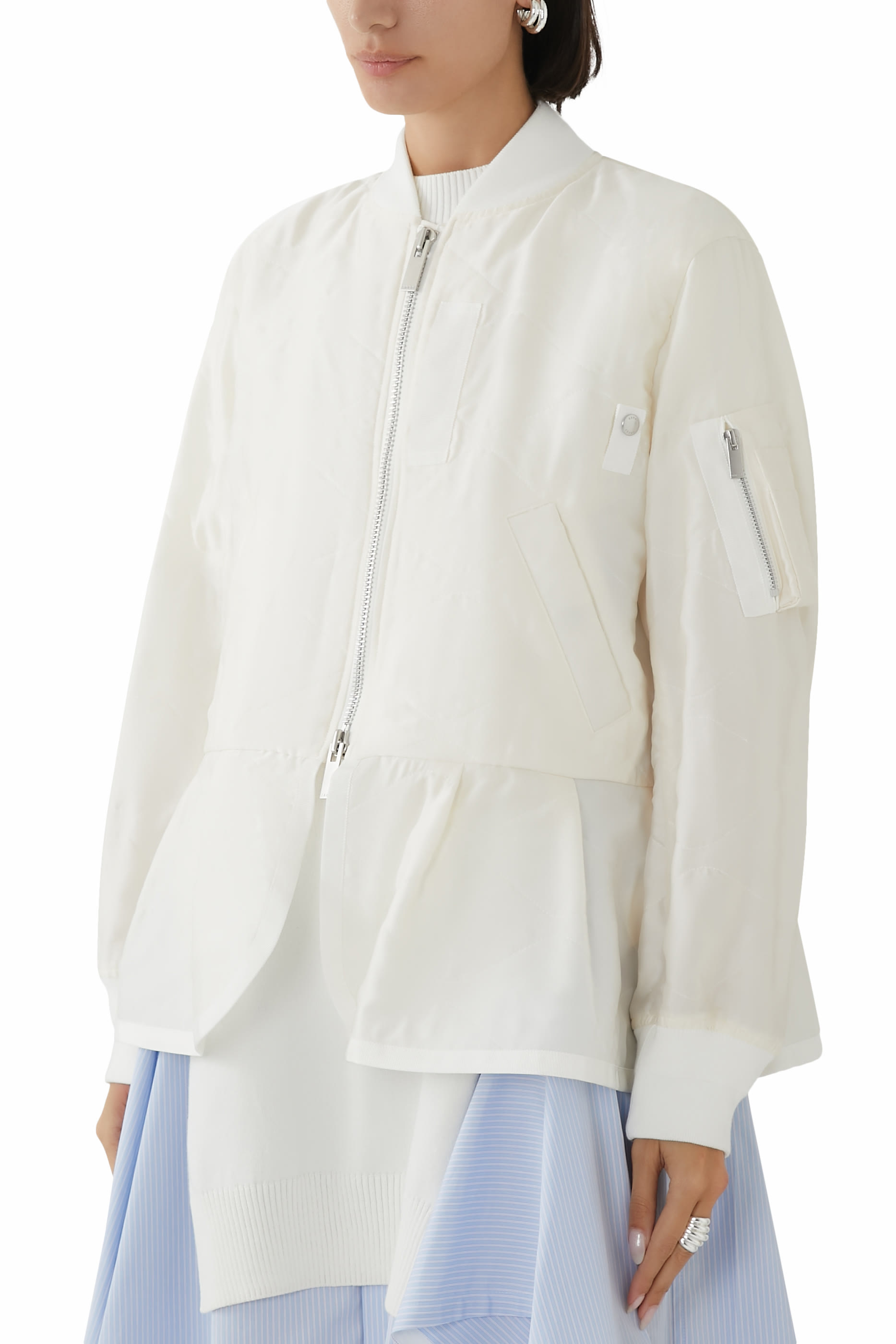 Quilted Satin Blouson