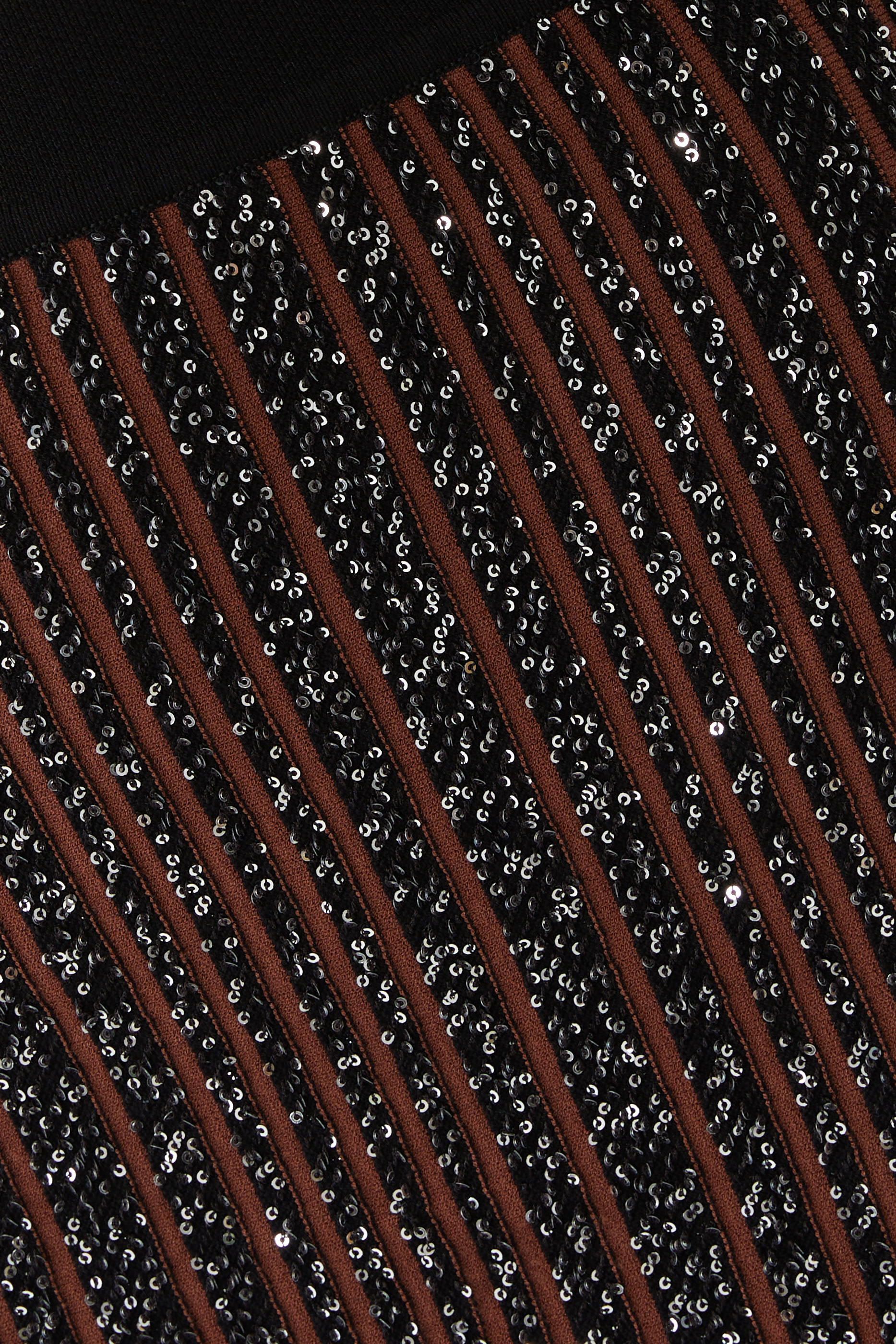 Partialized Knit Sequinned Mini Skirt