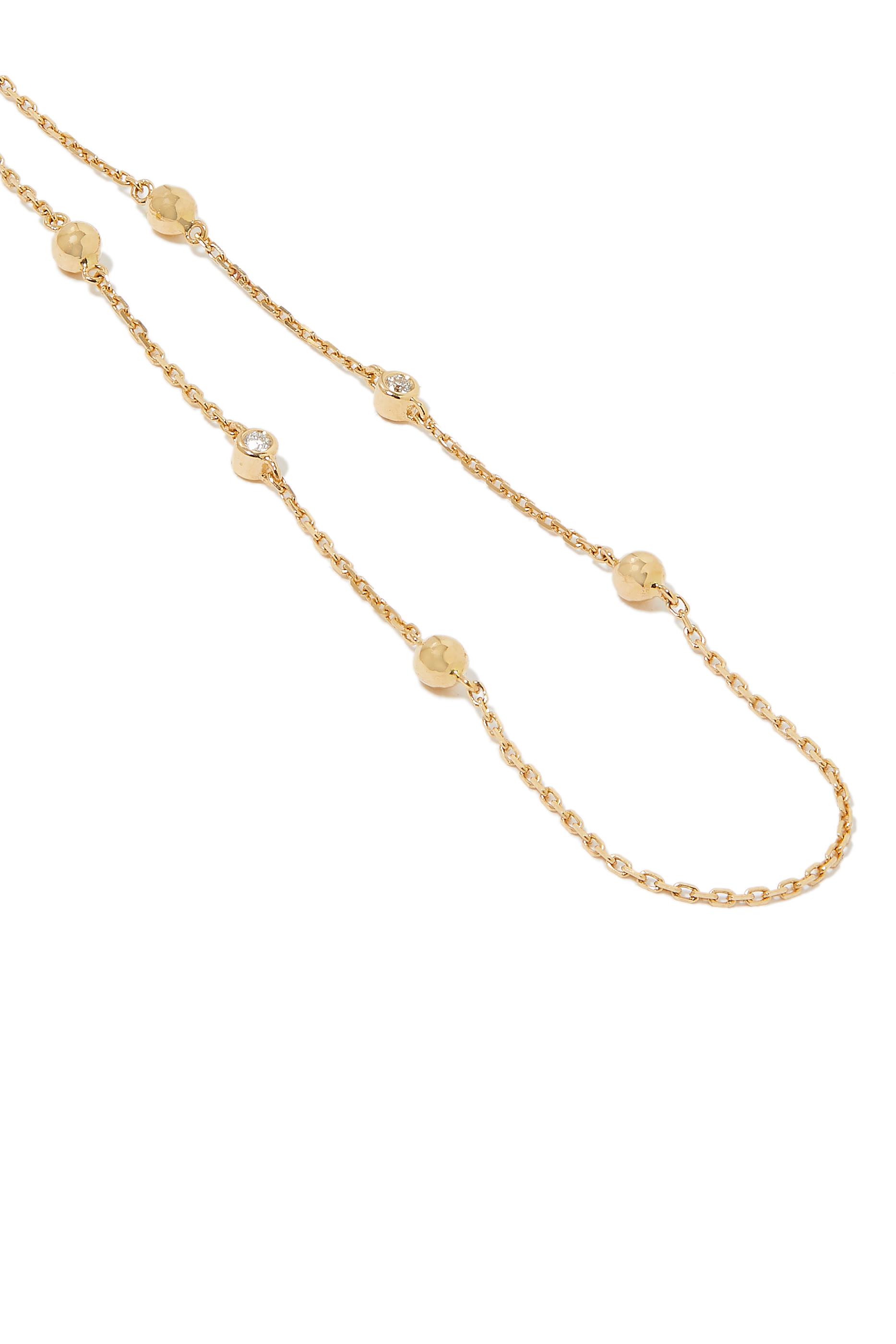 Enishi Open Hand Chain, 18k Yellow Gold & Diamonds