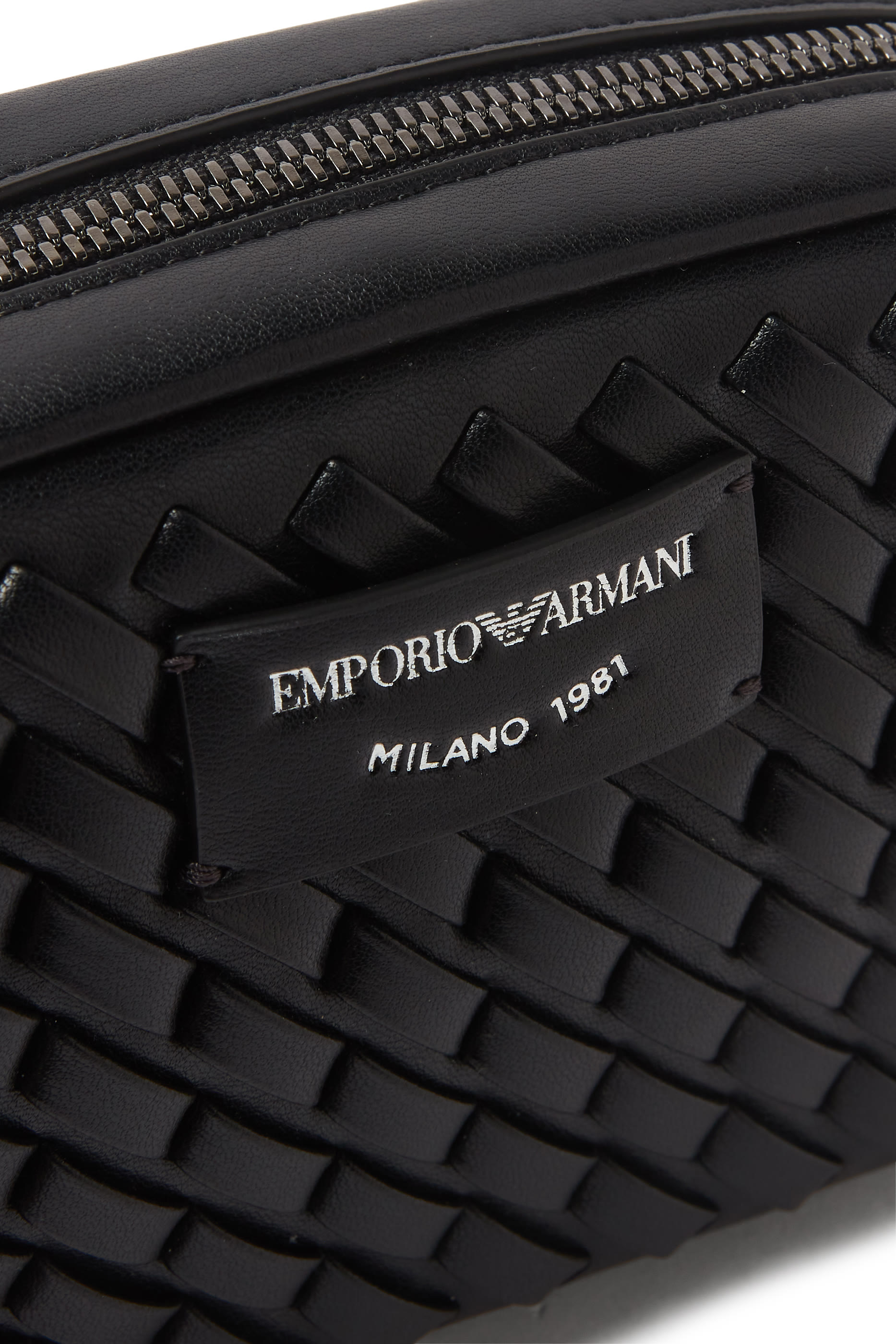 Interwoven Leather Camera Case with Chain Shoulder Strap