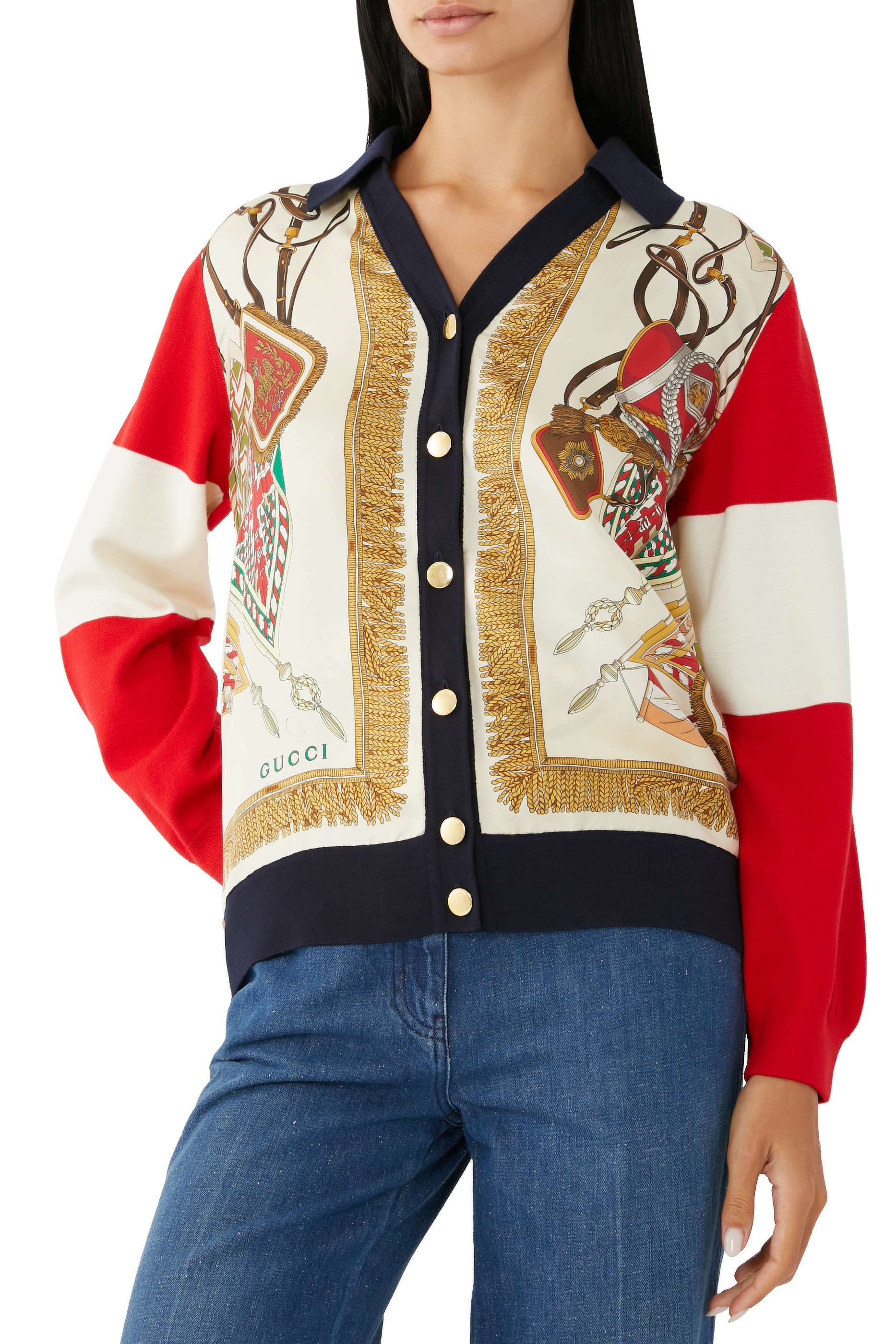 Printed Wool Cardigan