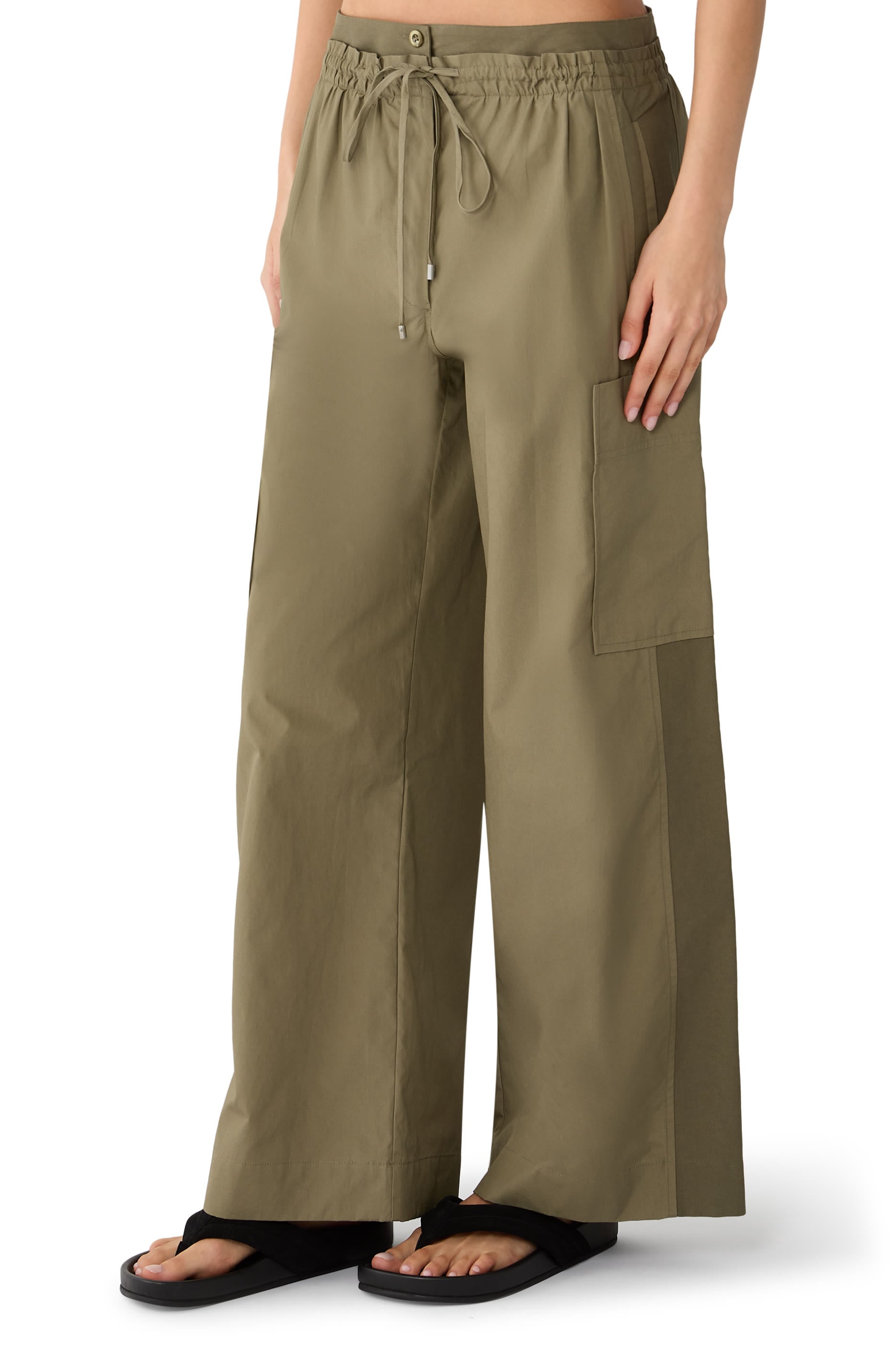 Poplin Double Waistband Pant