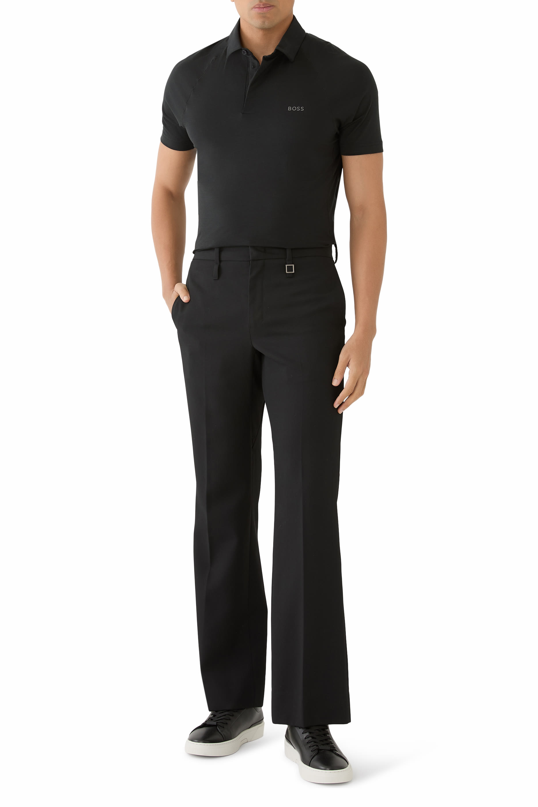 Check-Jacquard Polo Shirt