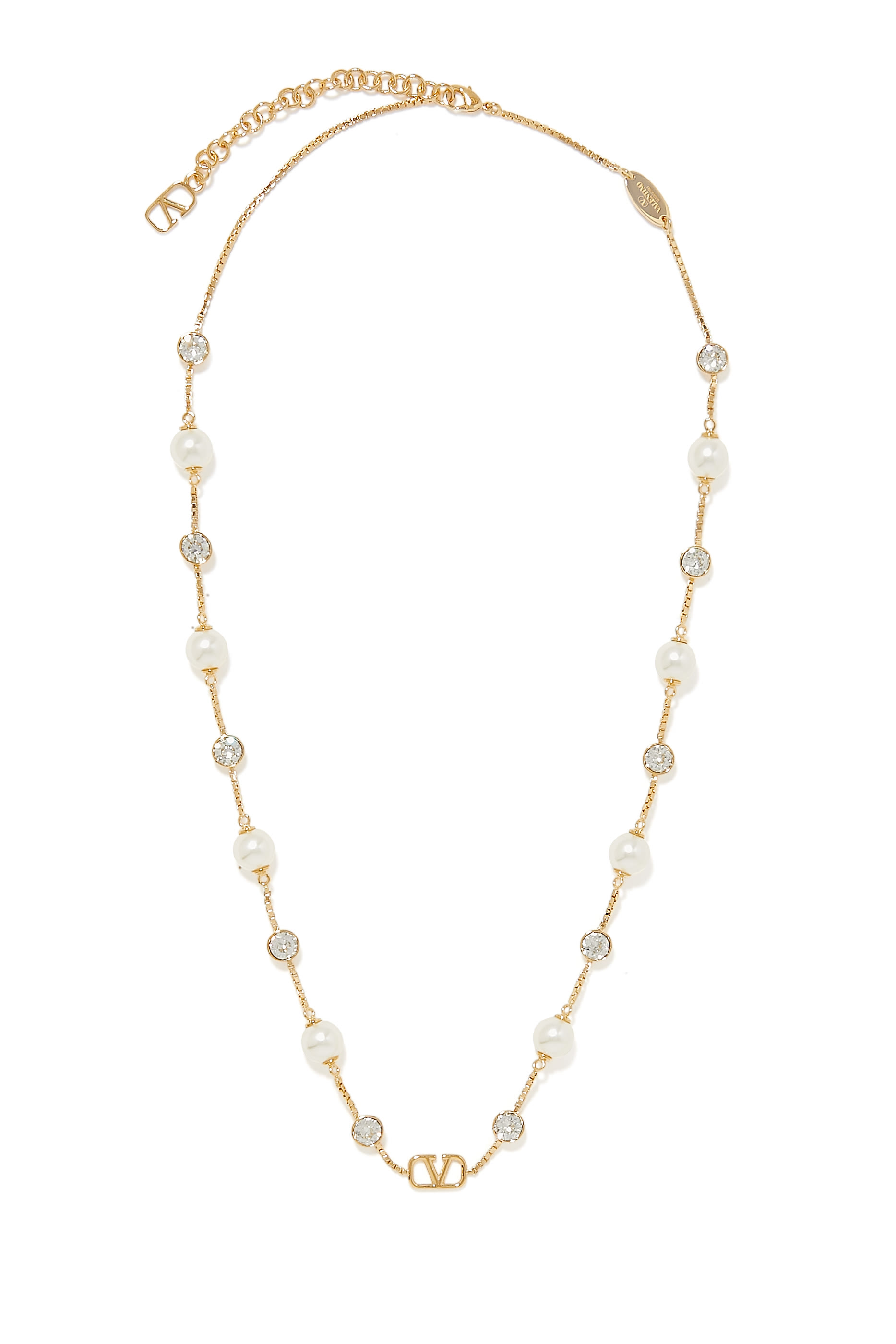 VLogo Signature Pearl Necklace