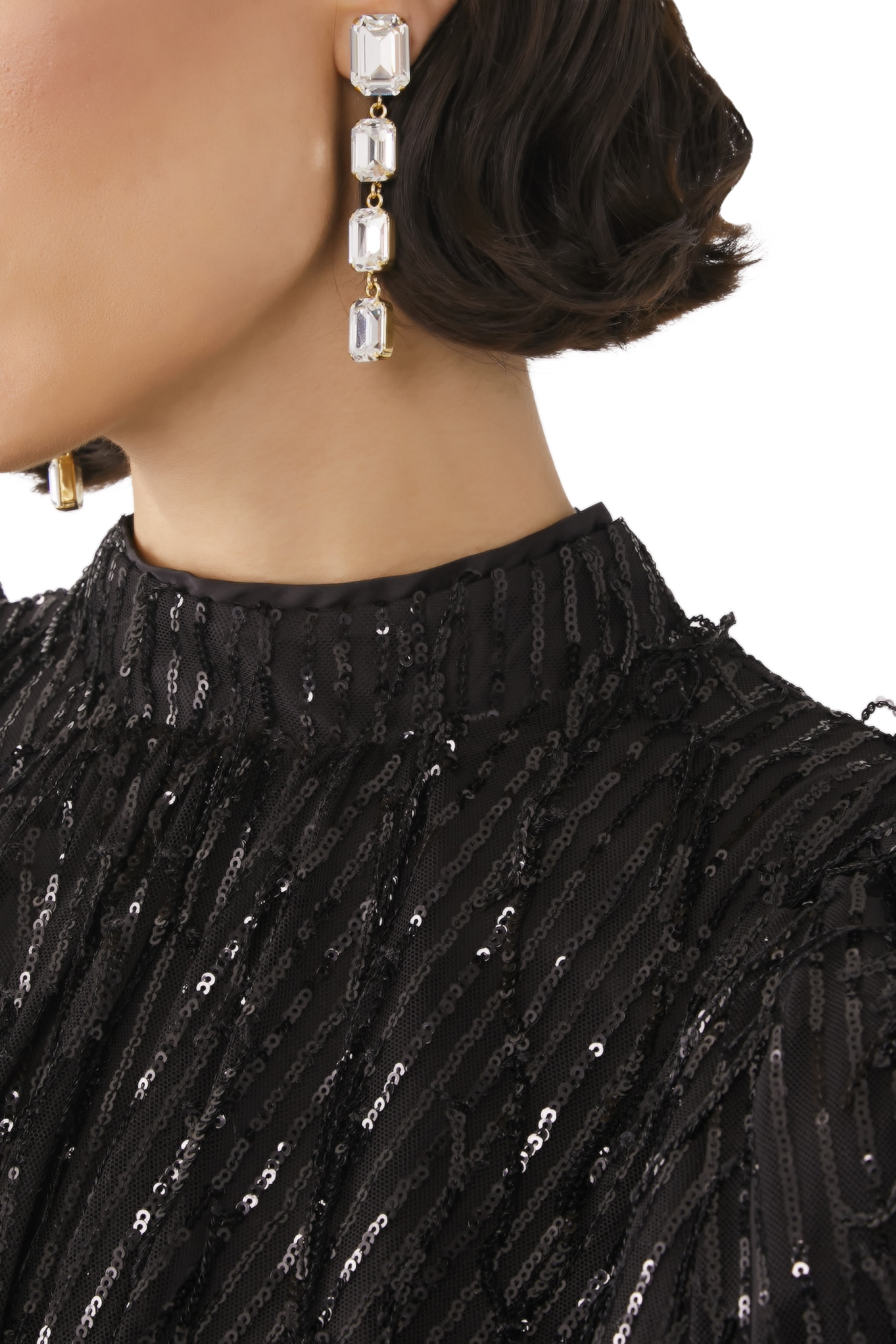 Lydia Long Earrings, 18k Gold-Plated Brass