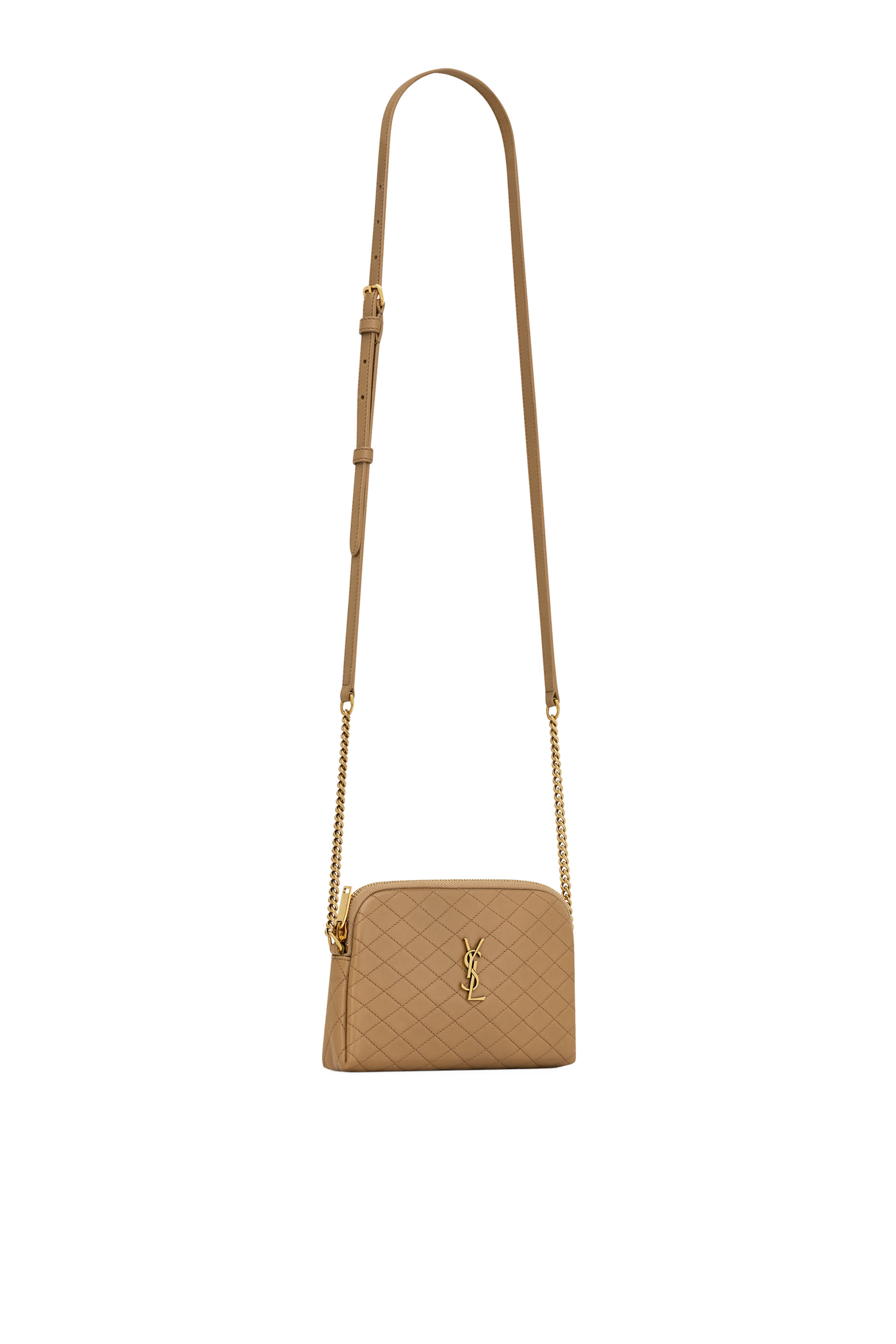 Gaby Zippered Pouch in Quilted Lambskin