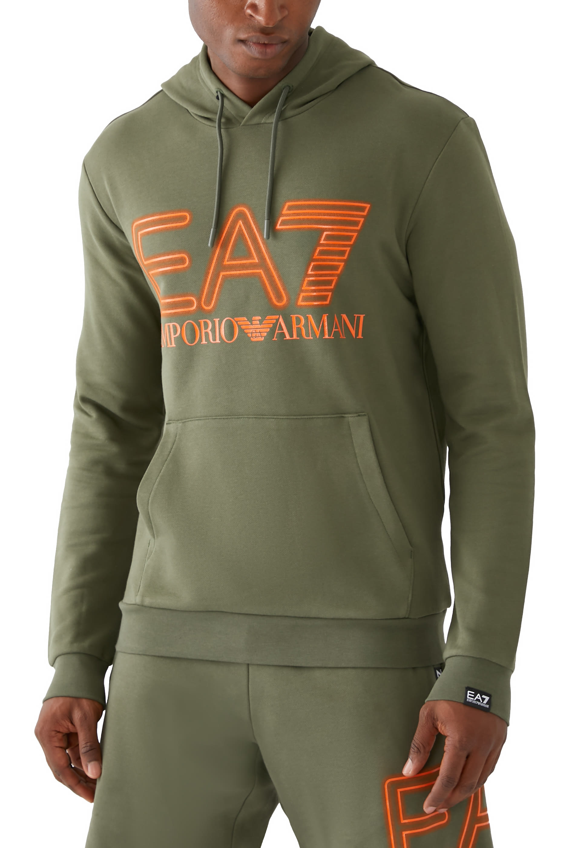 EA7 Cotton Logo Hoodie