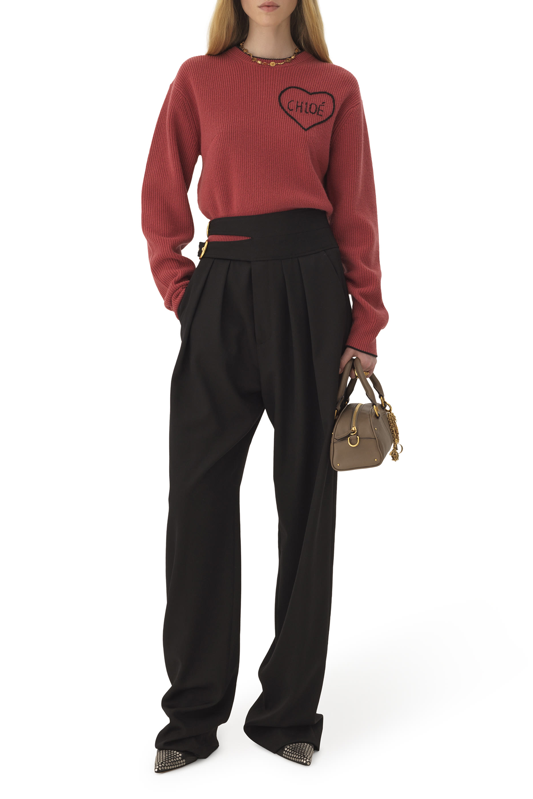  Cropped Fitted Logo Jumper