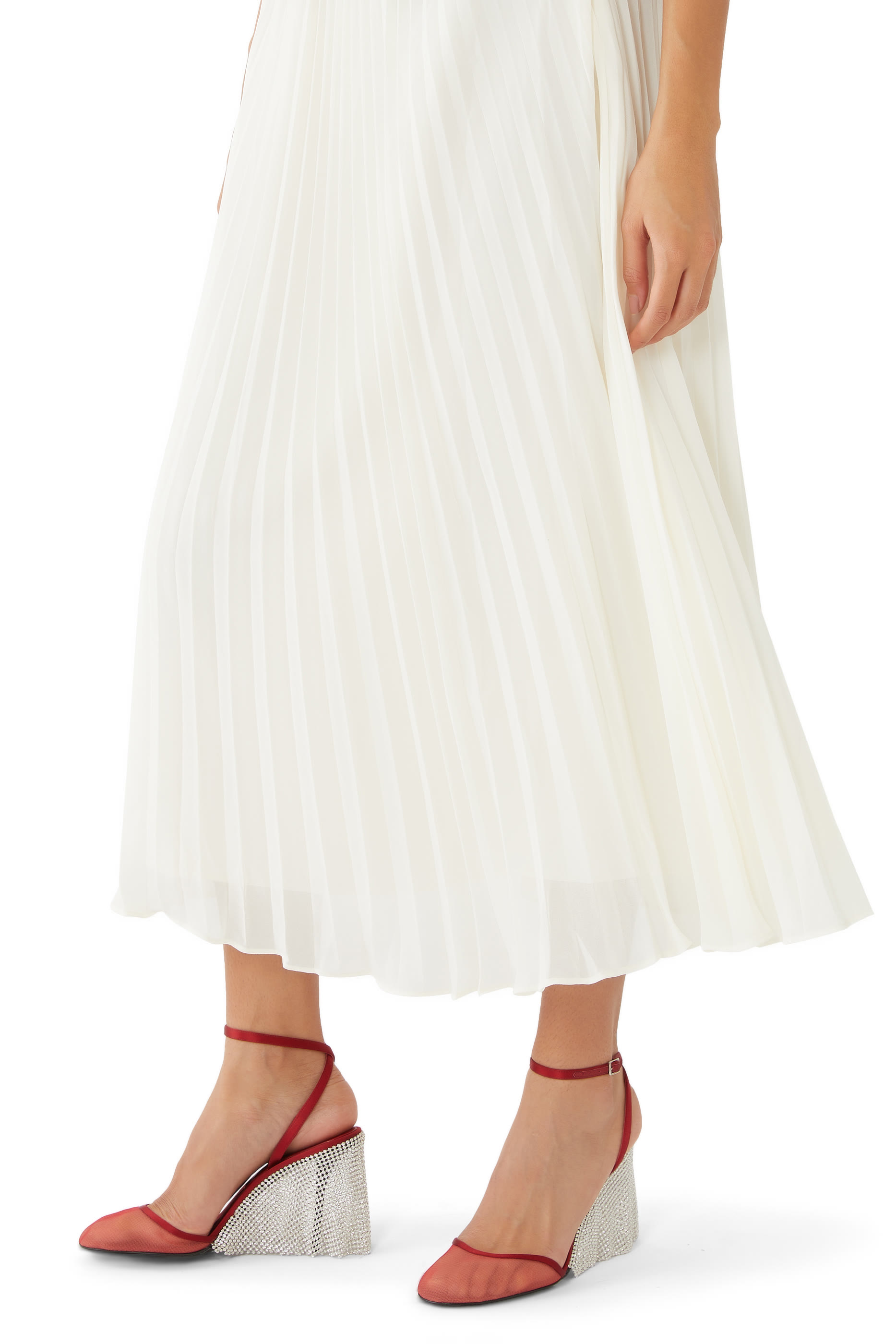 Tulle 90 Slingback Pump with Ankle Strap