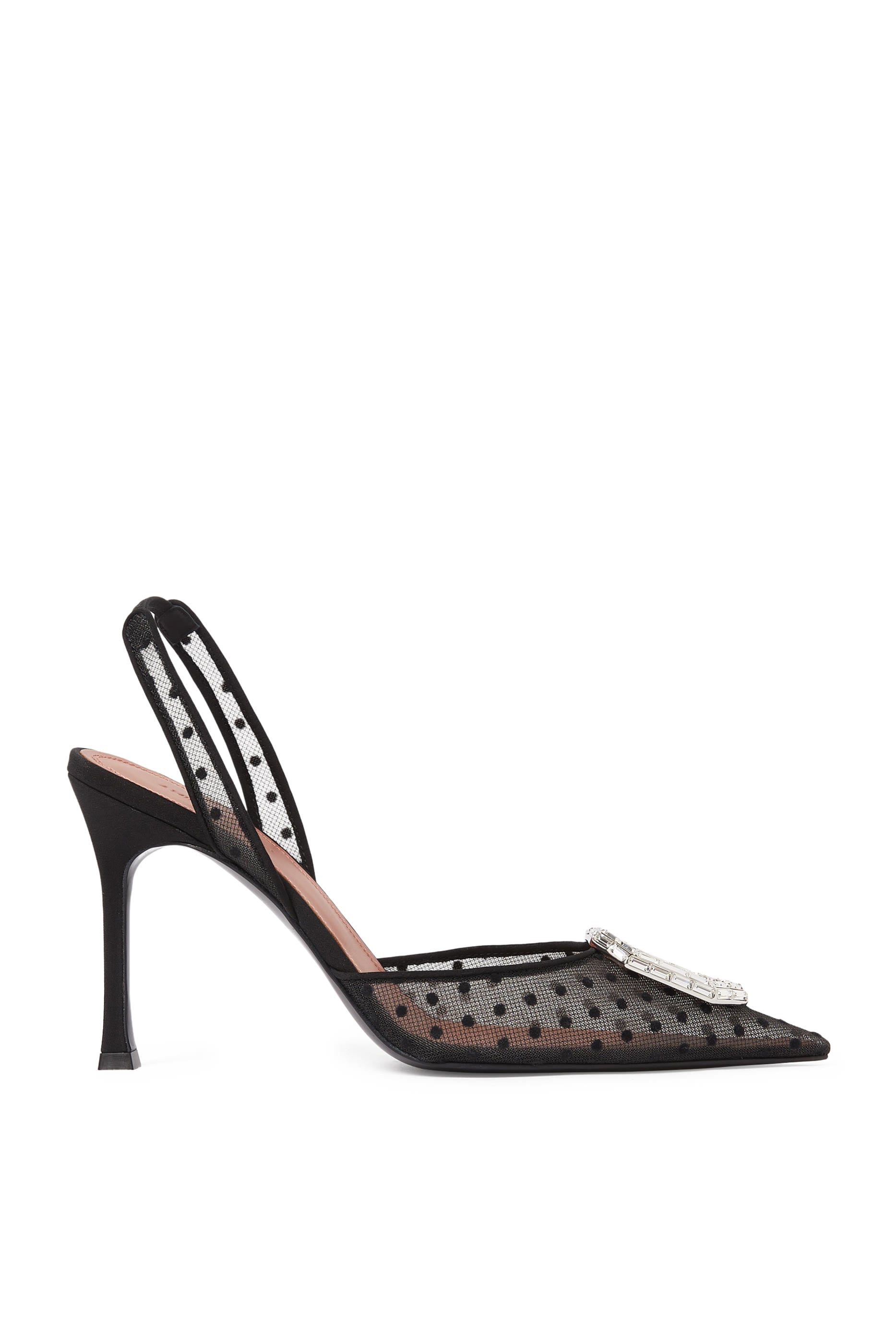 Camelia Polka Dot Lace 105 Slingback Pumps