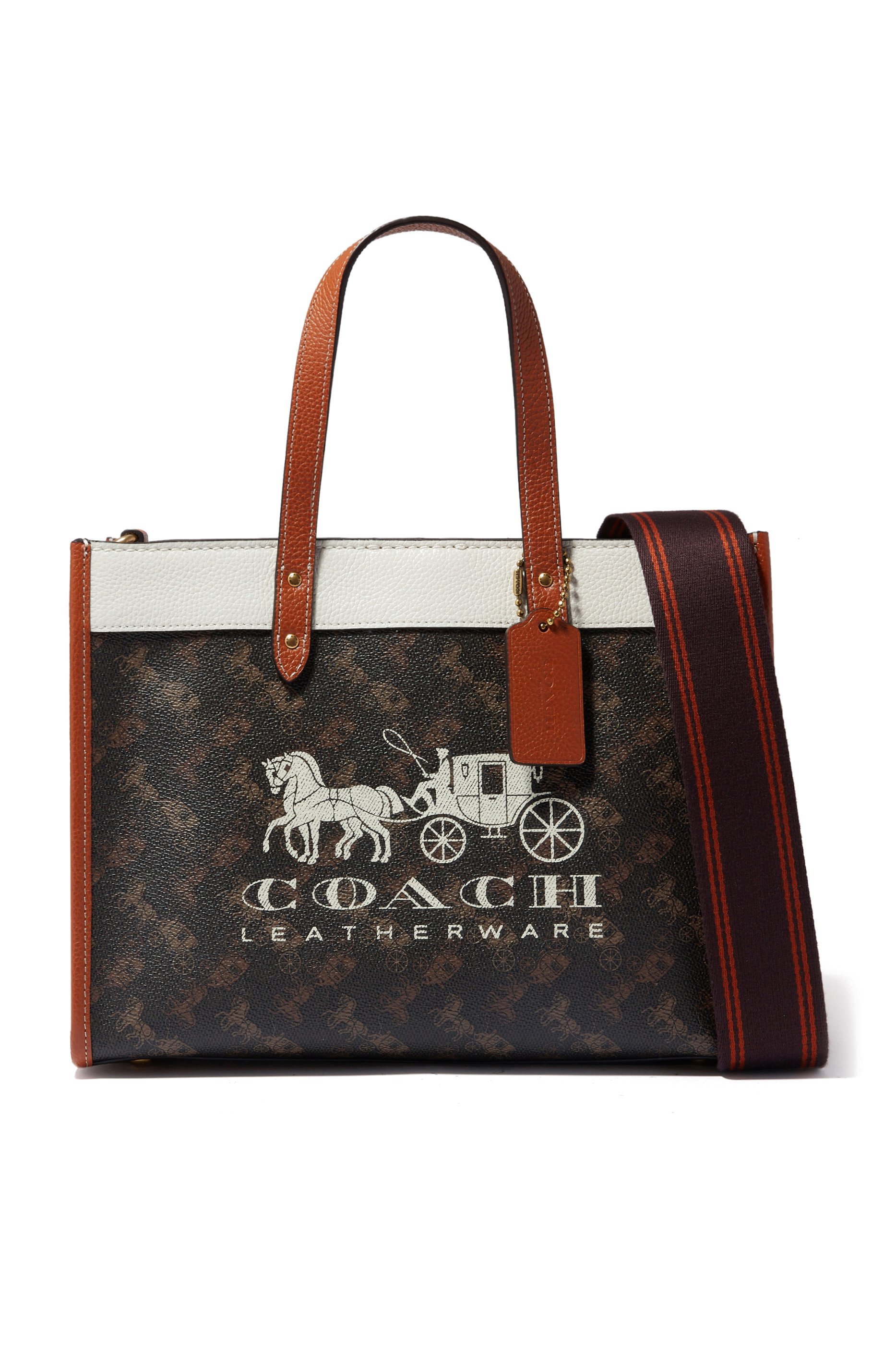 Buy Coach Field Tote 30 in Horse & Carriage Print Canvas for Womens ...