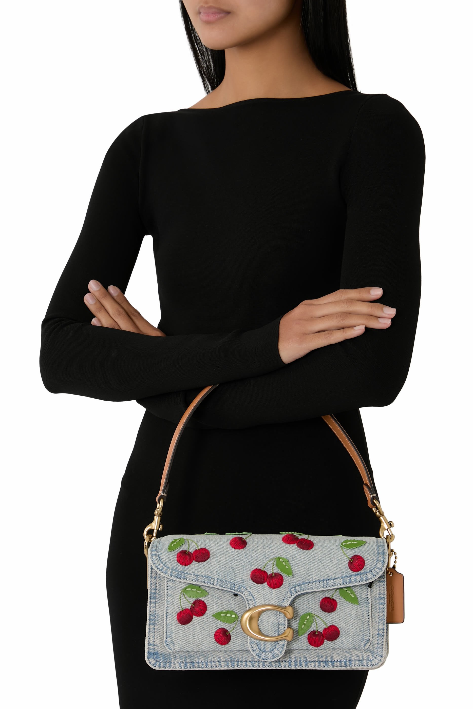 Tabby 26 Shoulder Bag With Cherry Embroidery 