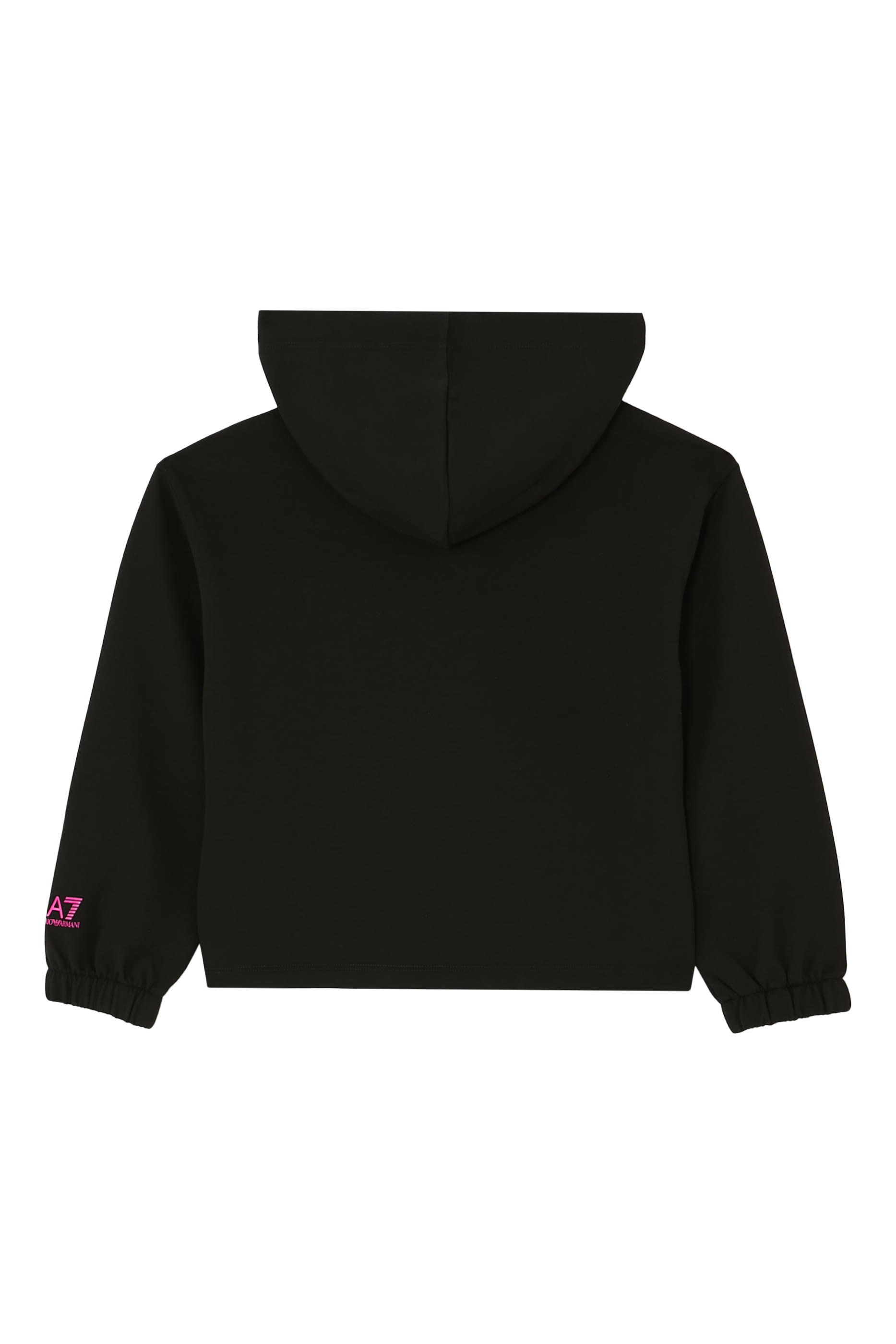 Kids EA7 Glitter Logo Hooded Sweatshirt