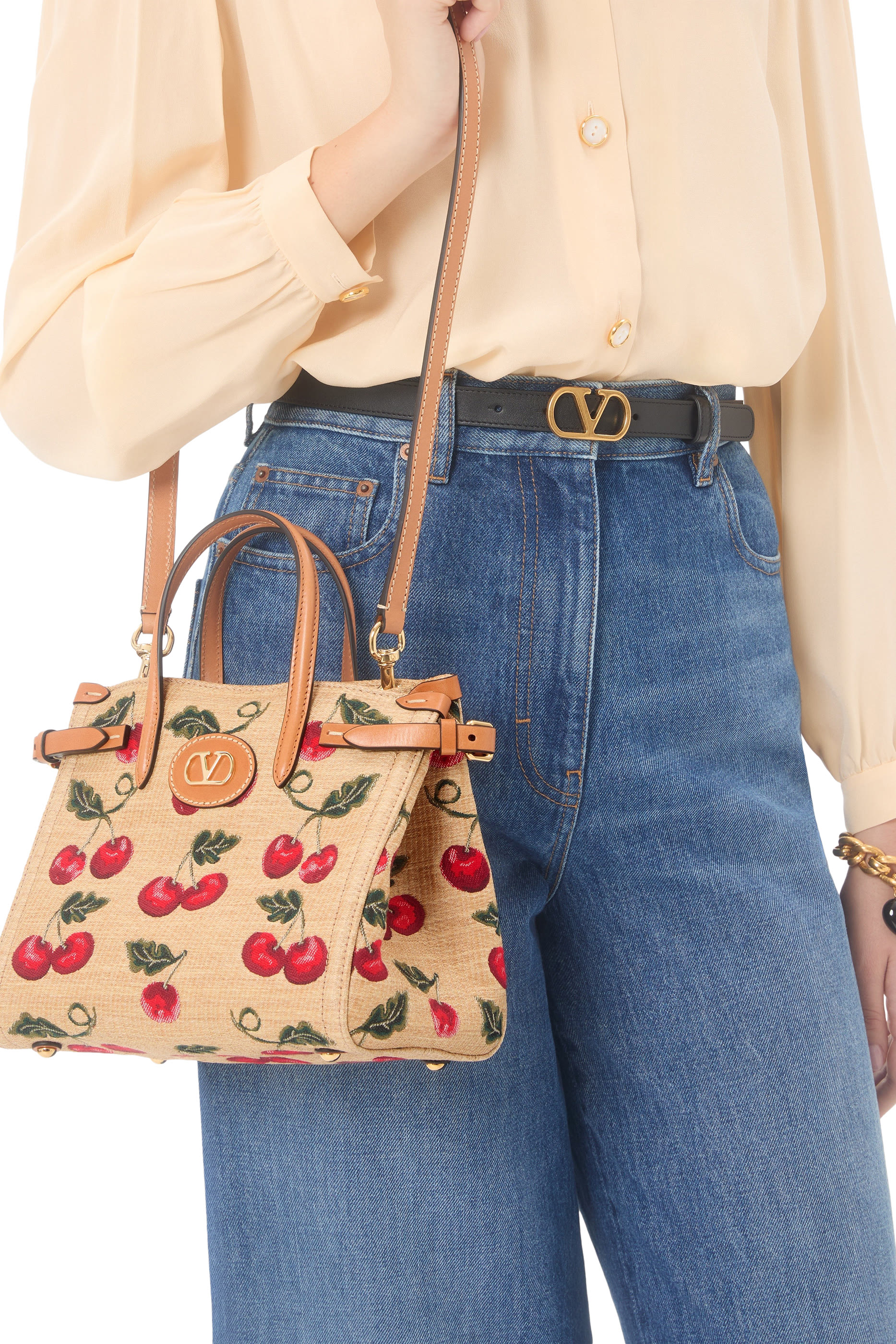 Antibes Cherryfic Pattern Small Shopping Bag