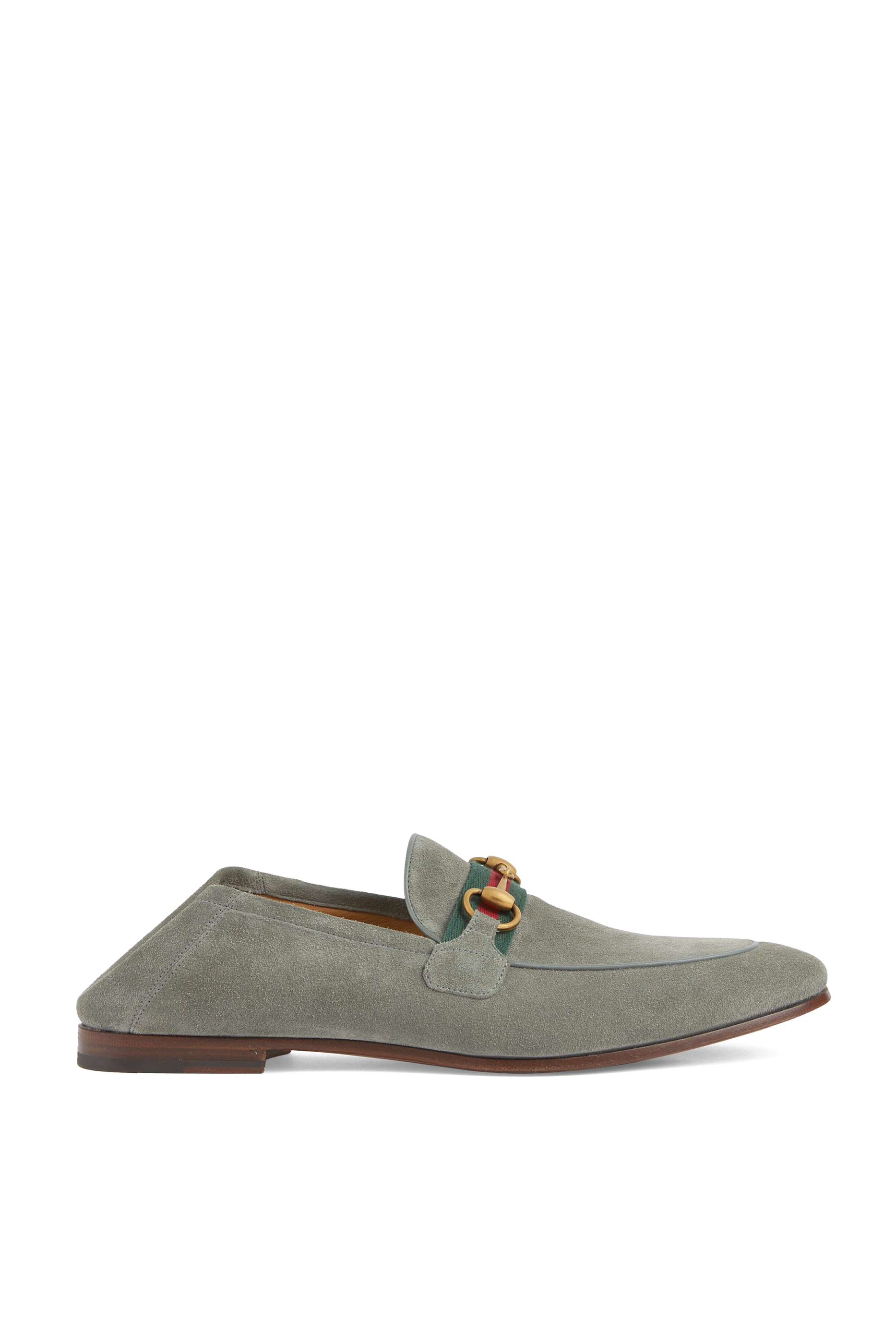 Horsebit Web Suede Loafers