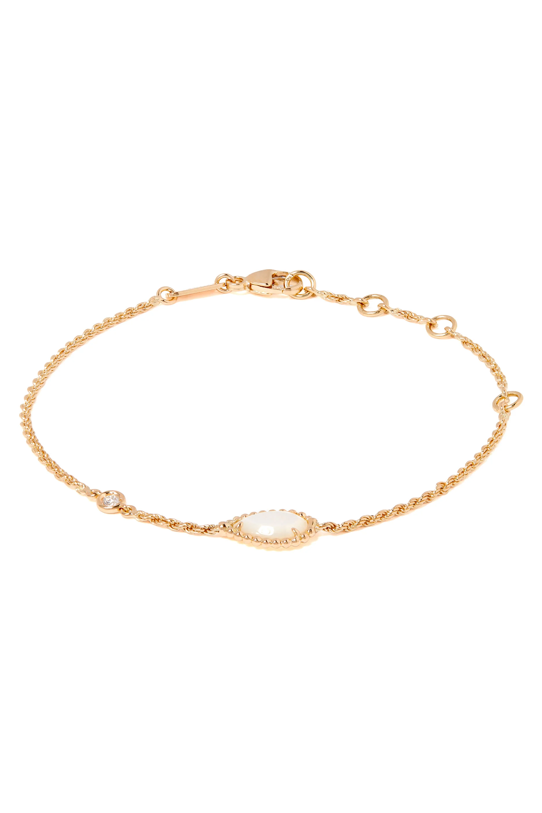 Serpent Boh&egrave;me XS Motif Bracelet, Diamond & Mother Of Pearl