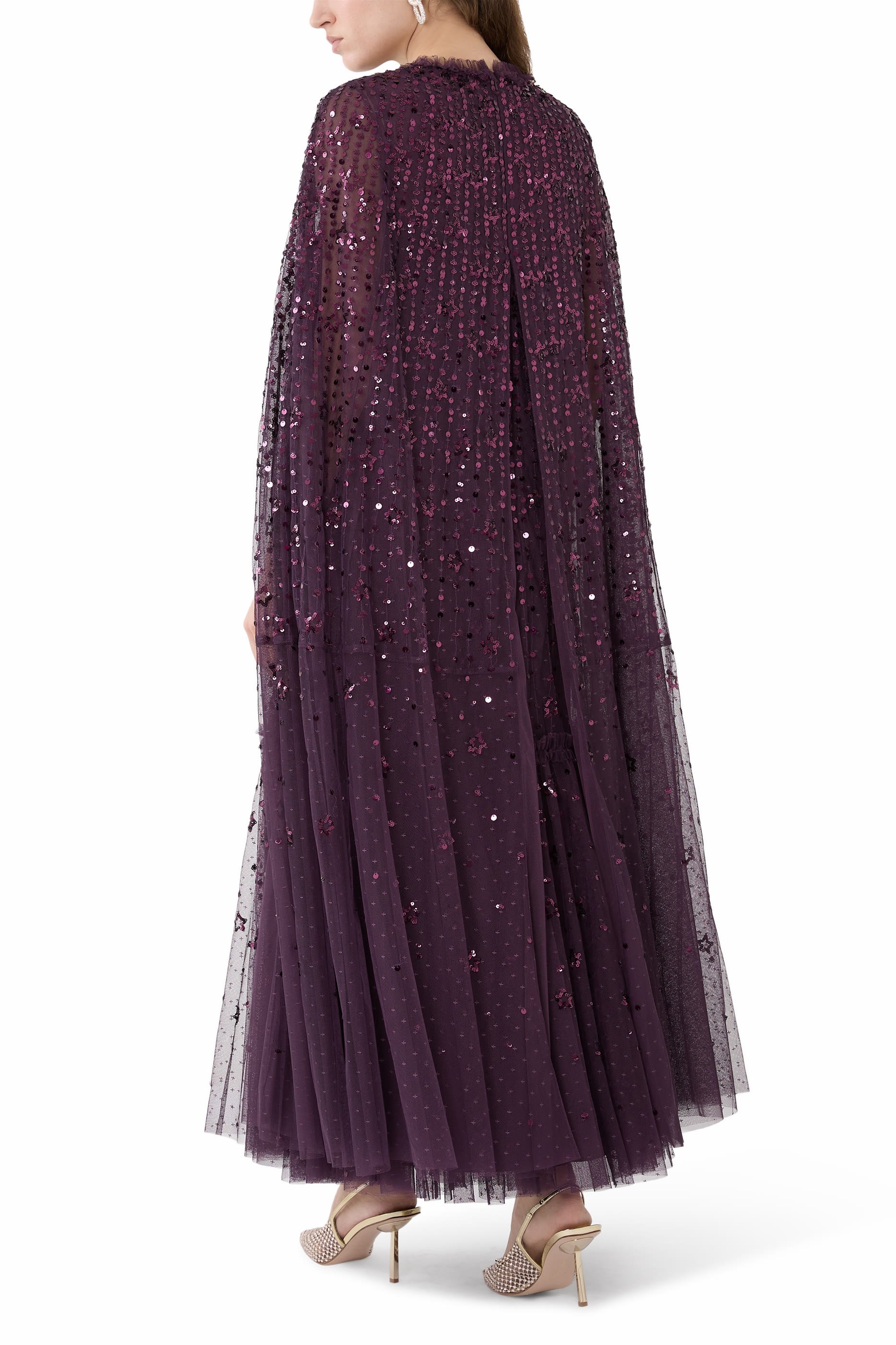 Sequin Embellished Ankle Gown 