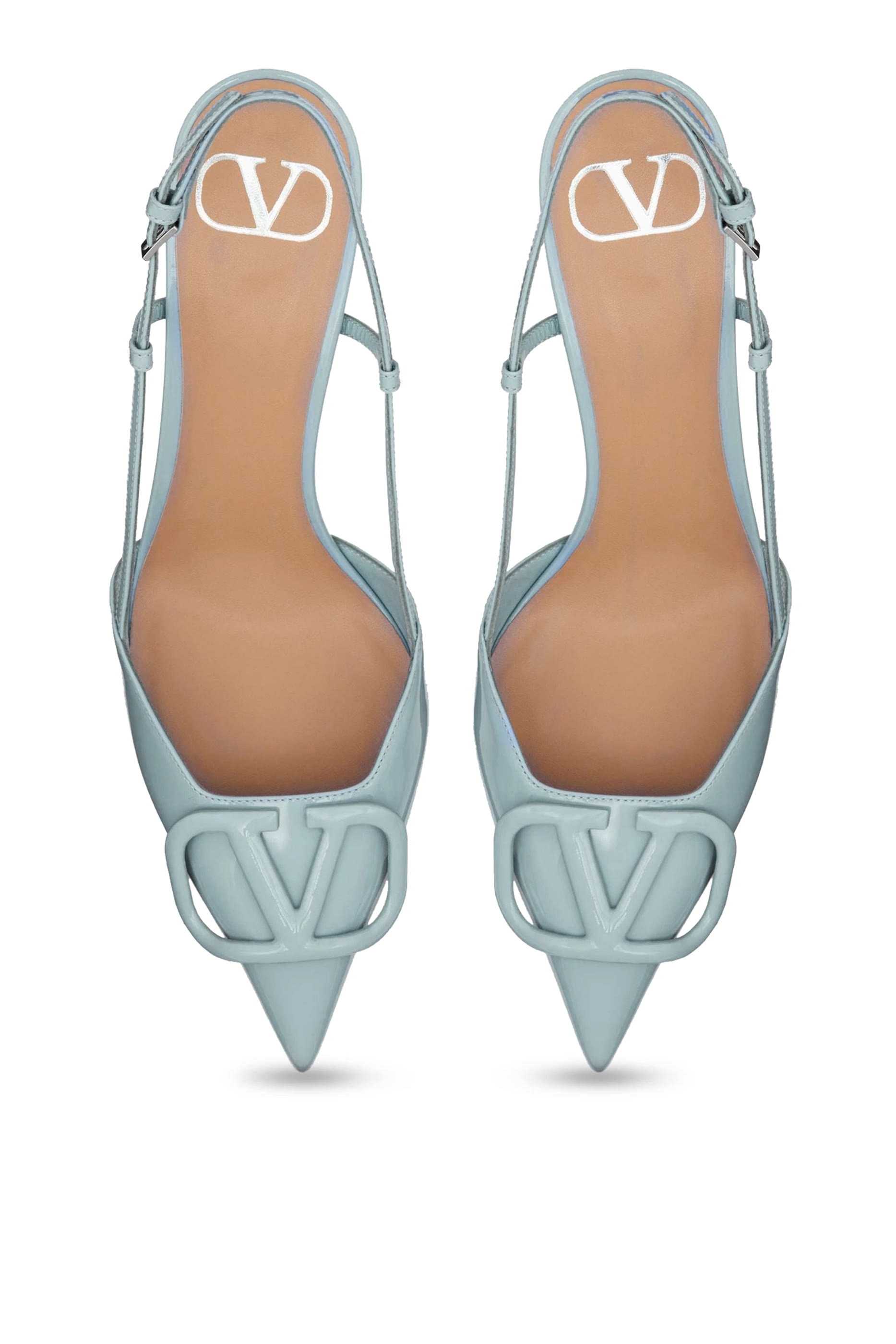 VLogo Signature 80 Patent Leather Slingback Pumps