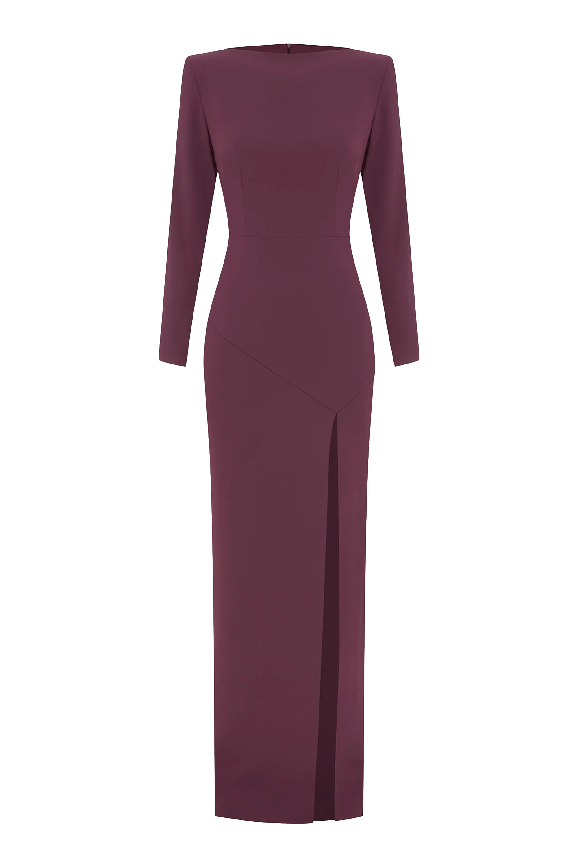  Long Sleeve Column Gown 