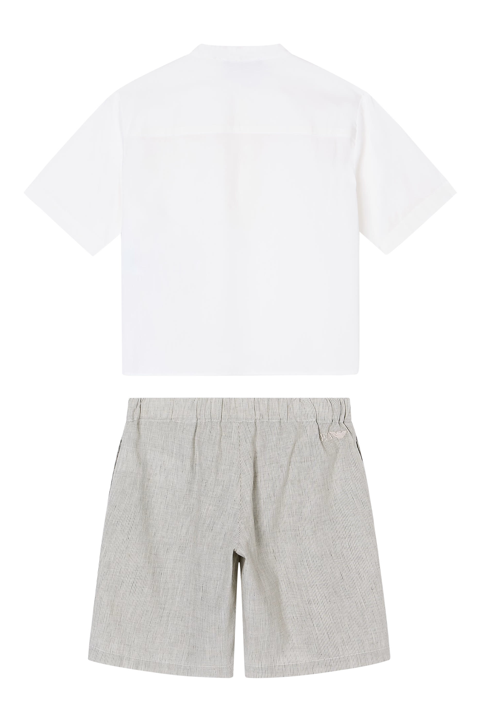 Kids  Linen-Blend Bermuda Shorts and Shirt Set