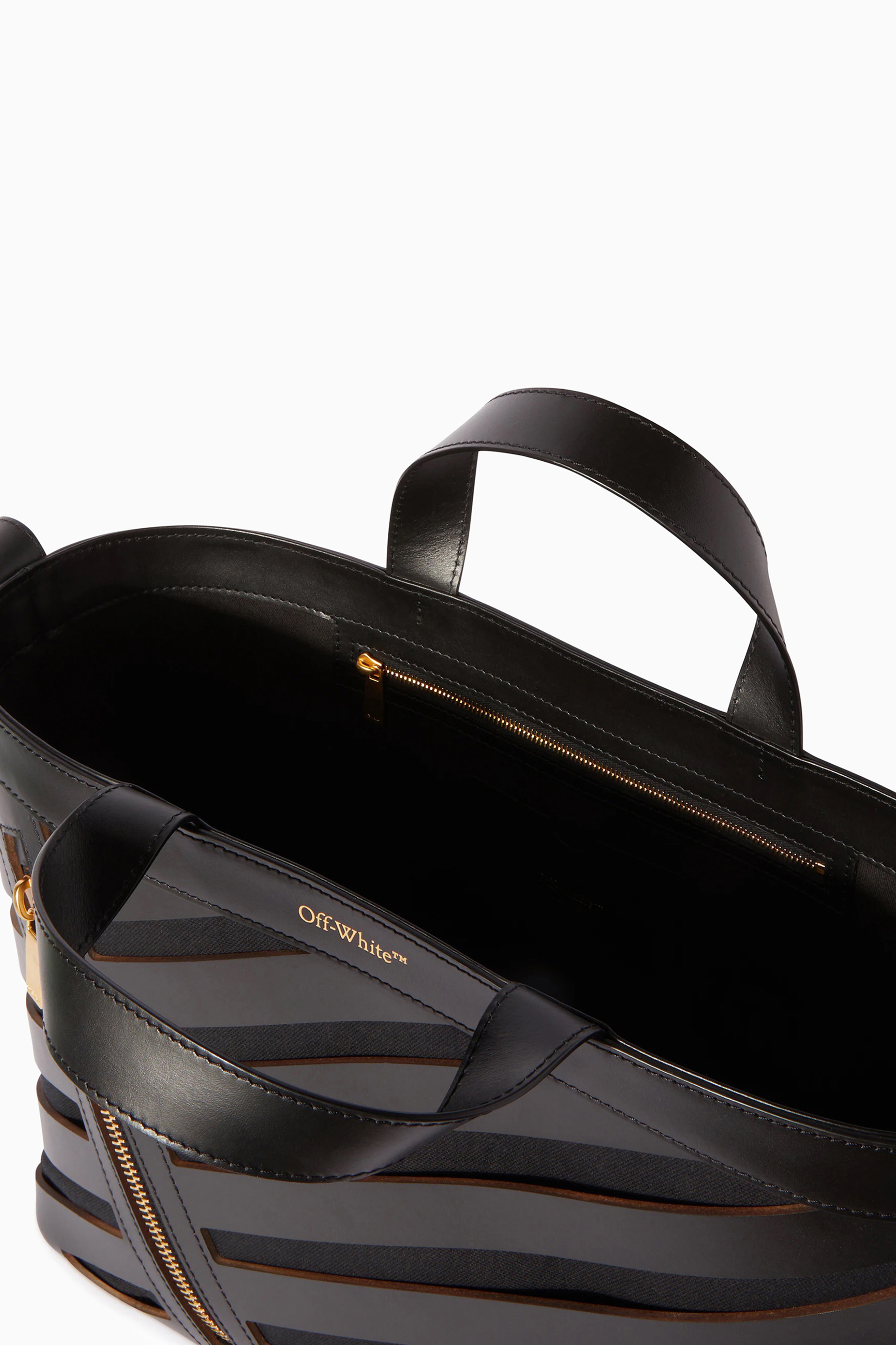 Cut-Out Diag Small Tote Bag