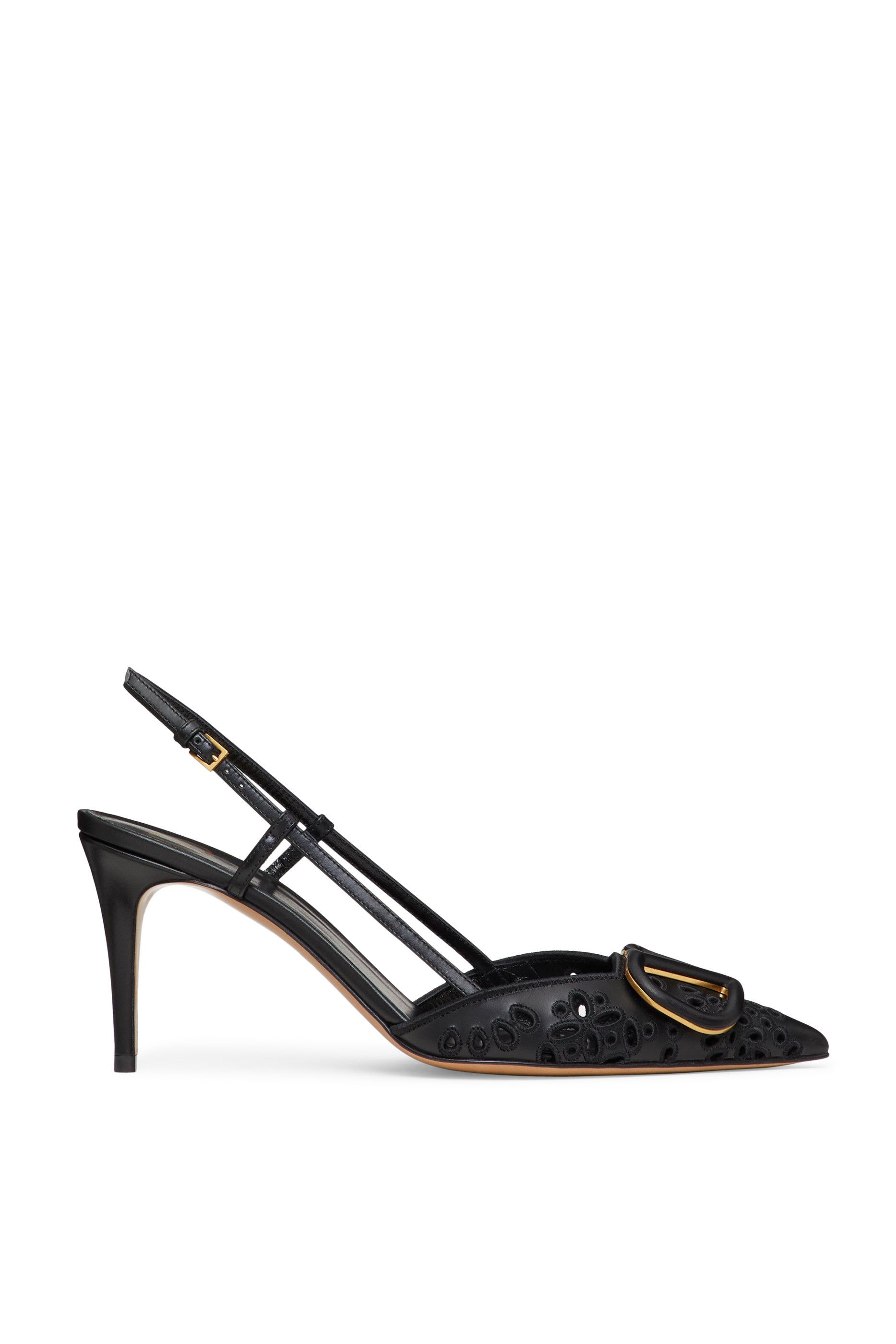 V Logo Slingback Pumps