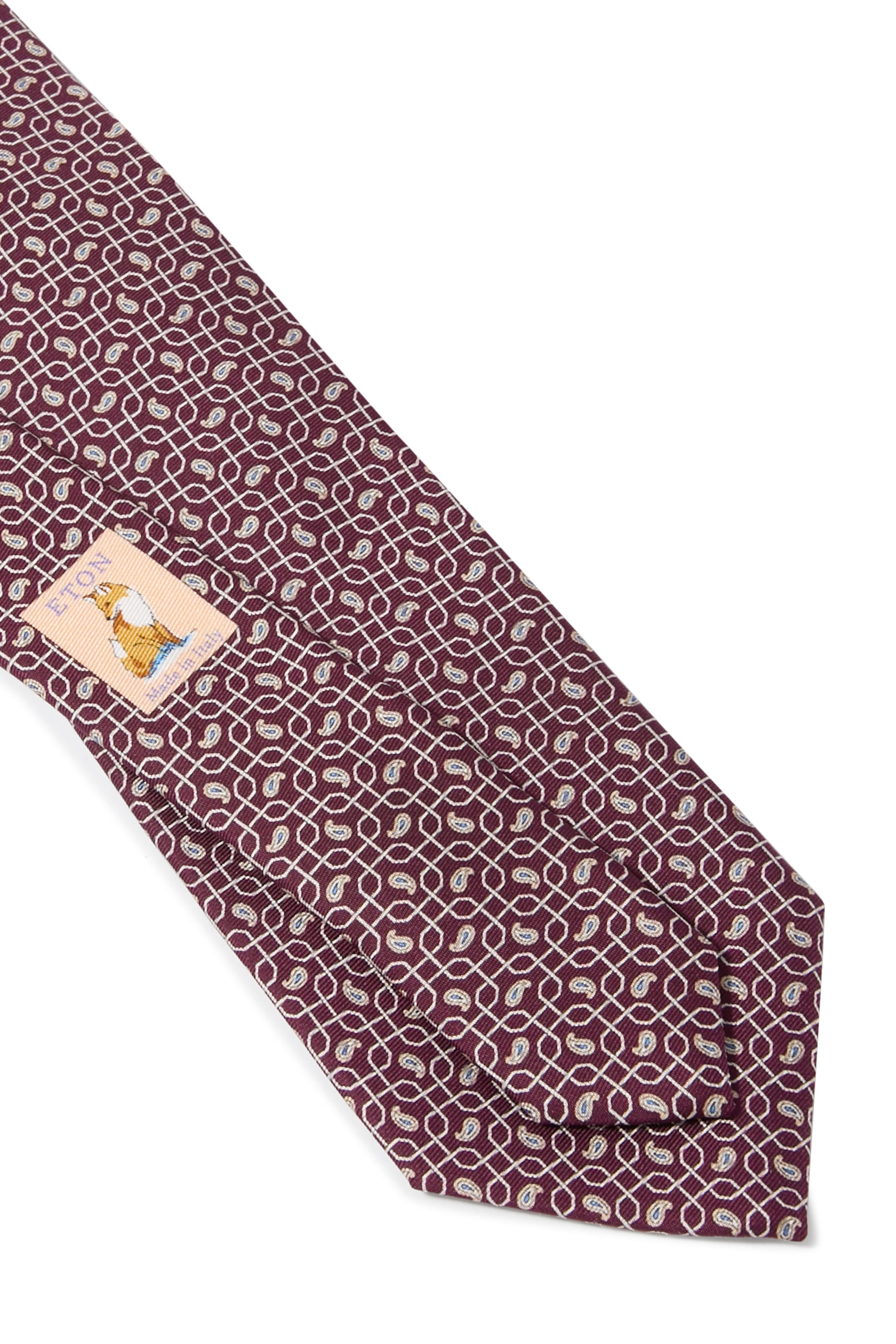  Paisley Print Silk Tie