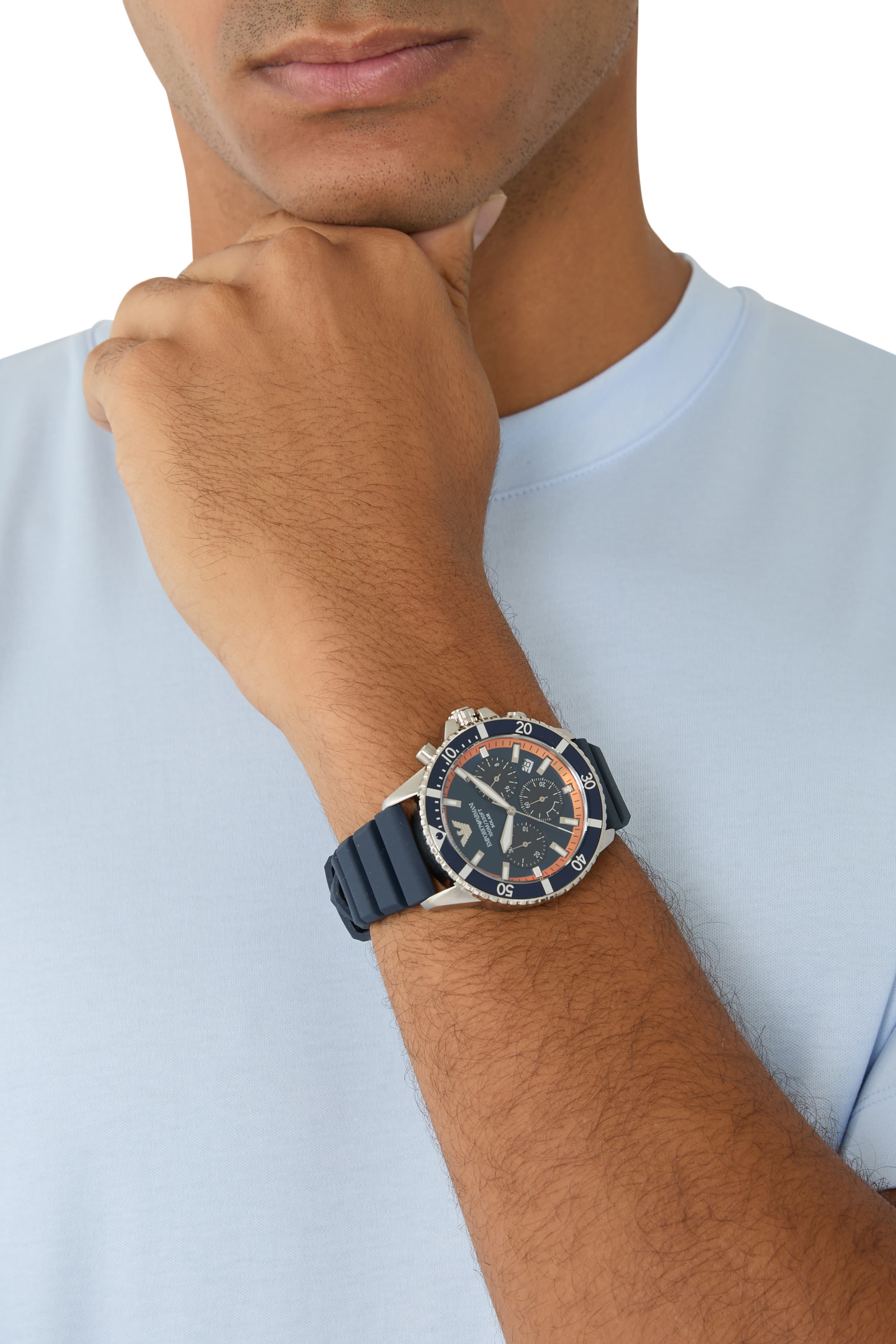  World Explorer Solar-Powered Chronograph Silicone Watch