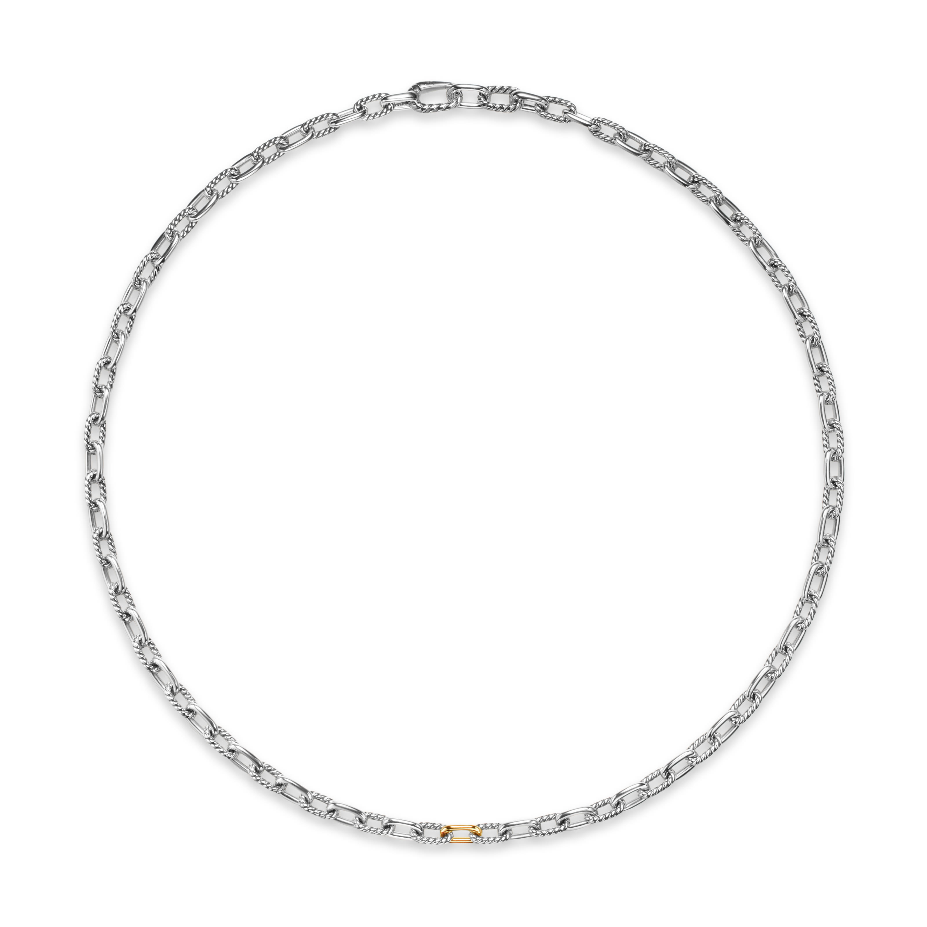 DY Madison® Chain Necklace, Sterling Silver & 18k Yellow Gold