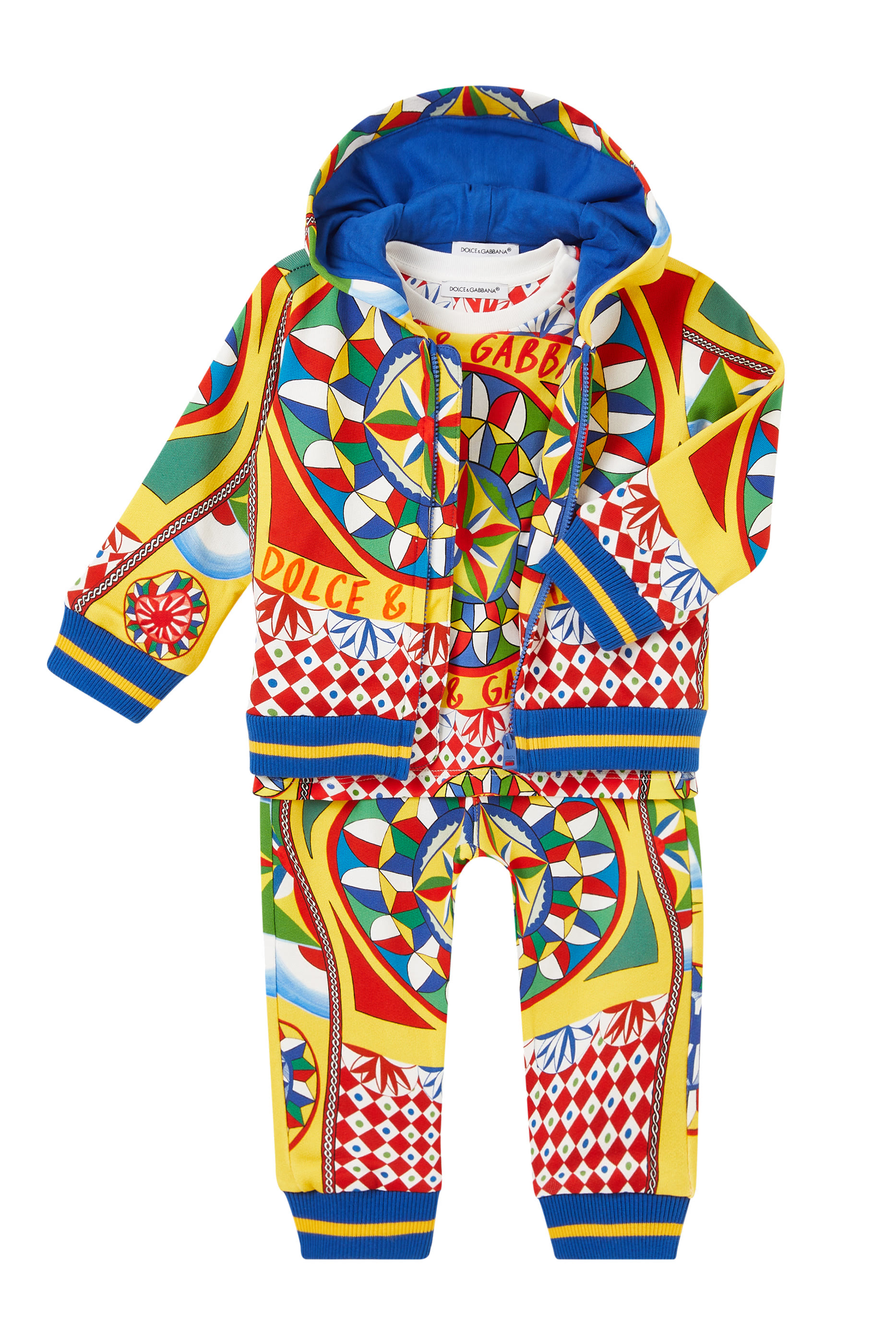 Kids Carretto Print Jersey Joggers