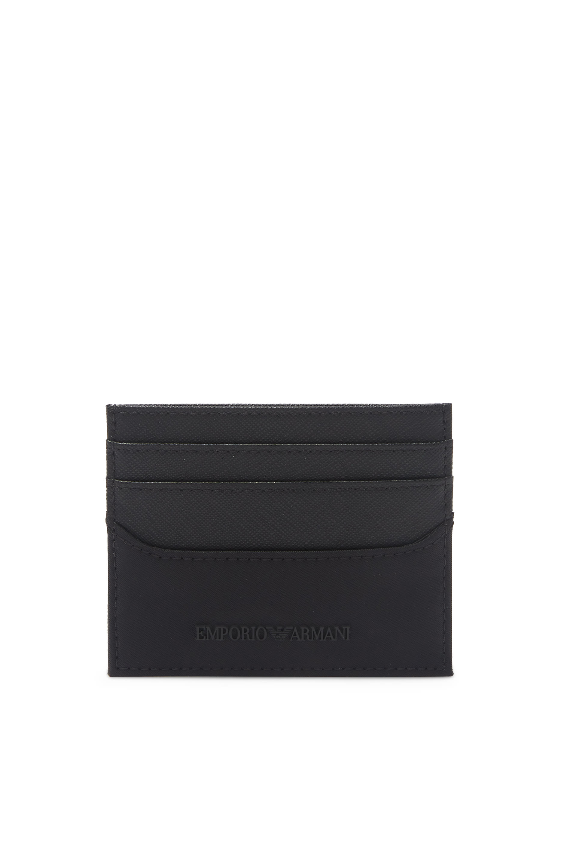 EA Text Logo Recycled Leather Card Holder